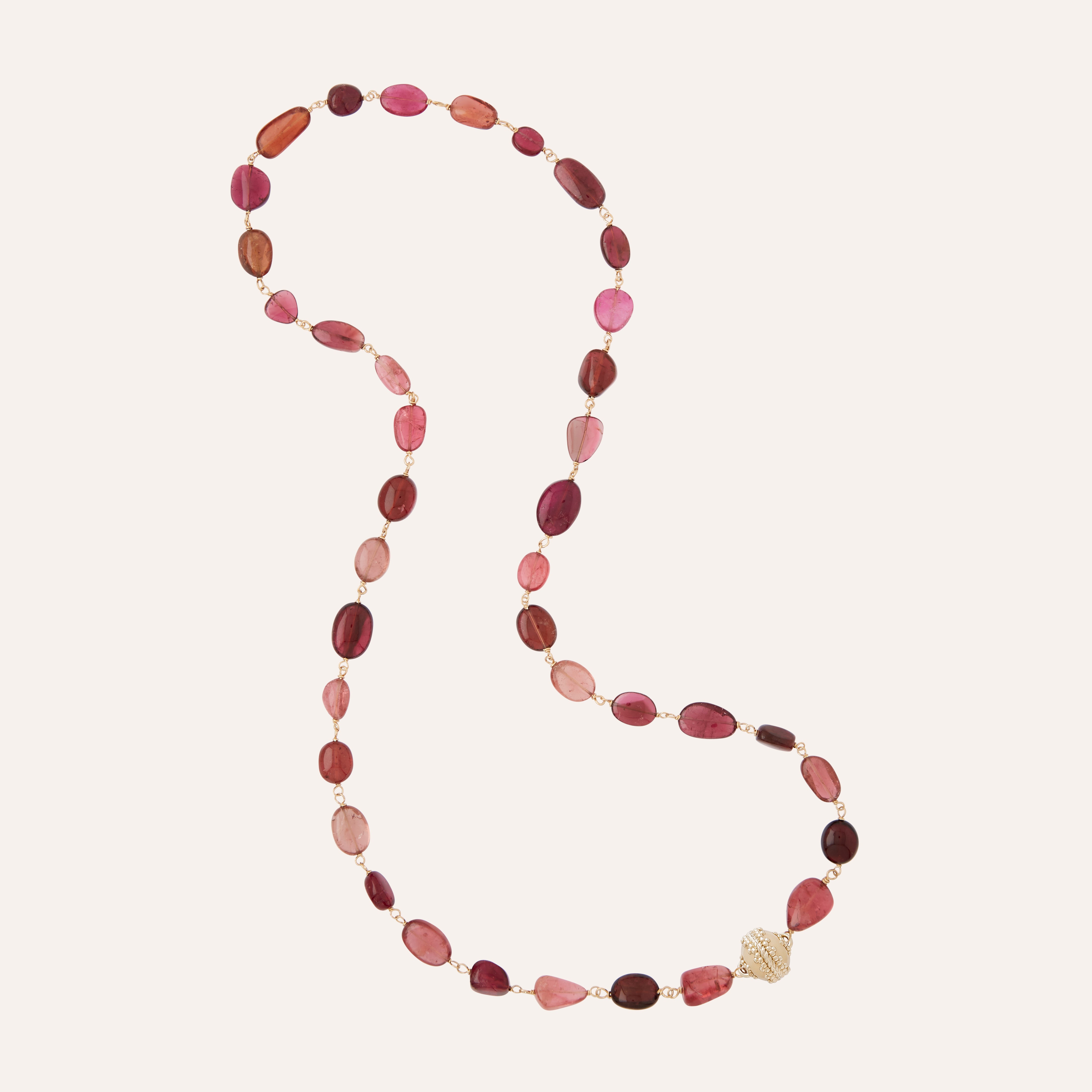 Caspian Red & Pink Tourmaline Necklace