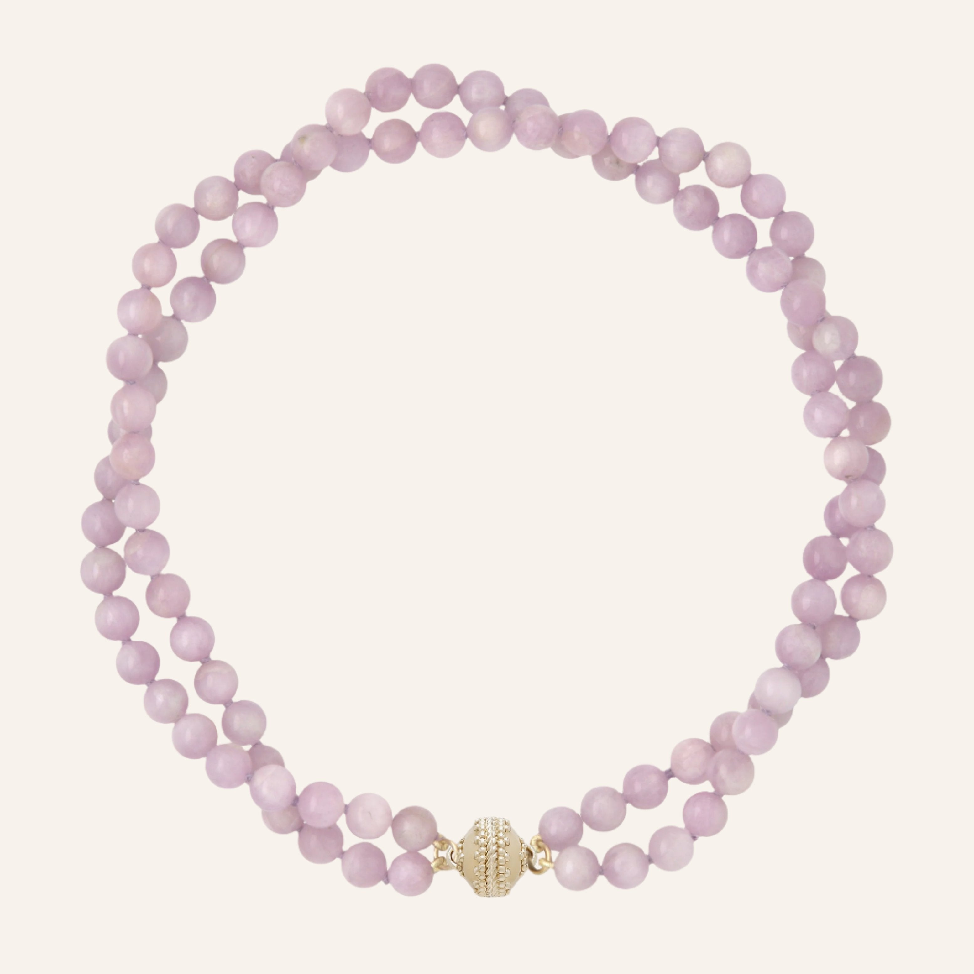 Victoire Pink Kunzite 8mm Double Strand Necklace