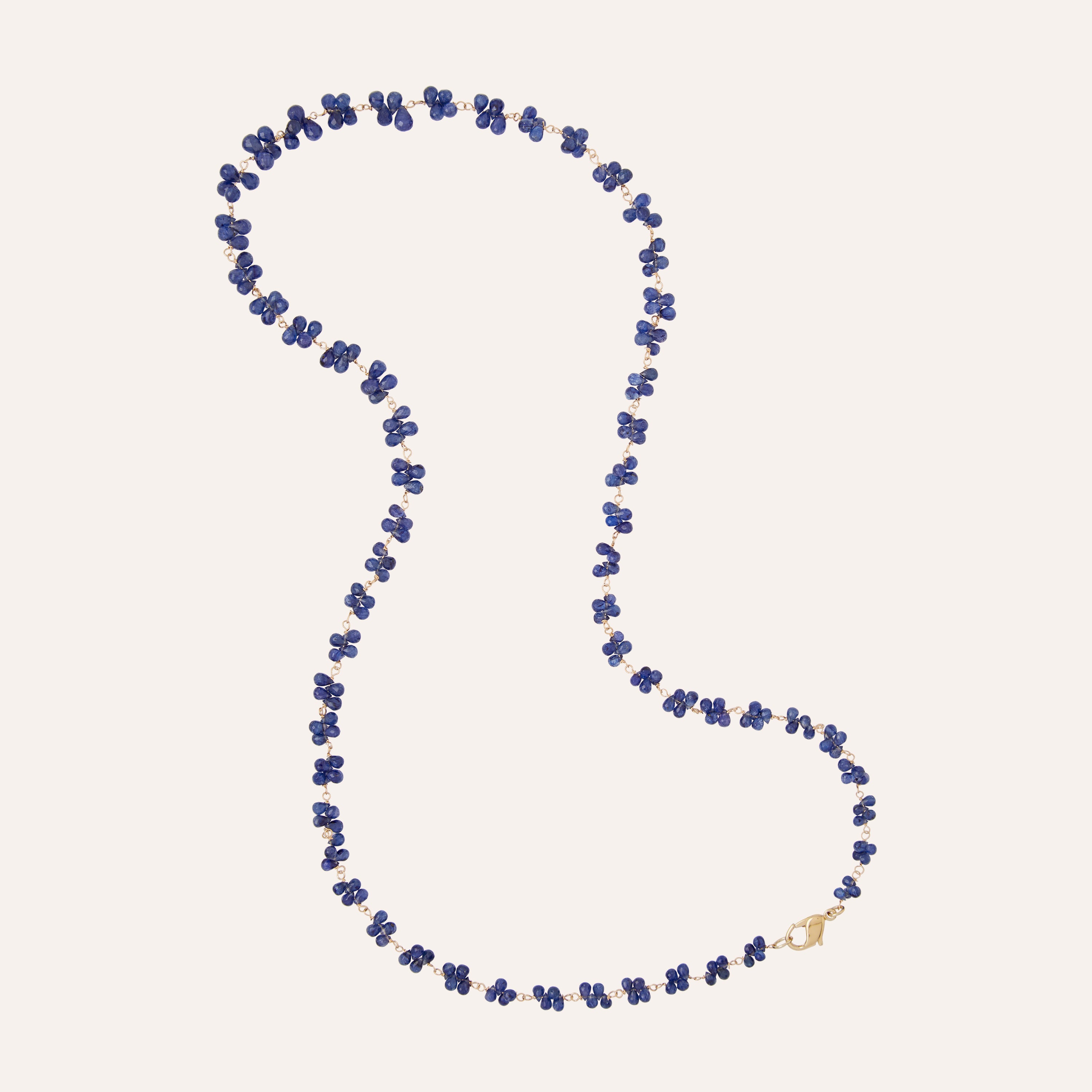 Caspian Blue Sapphire Briolette Necklace