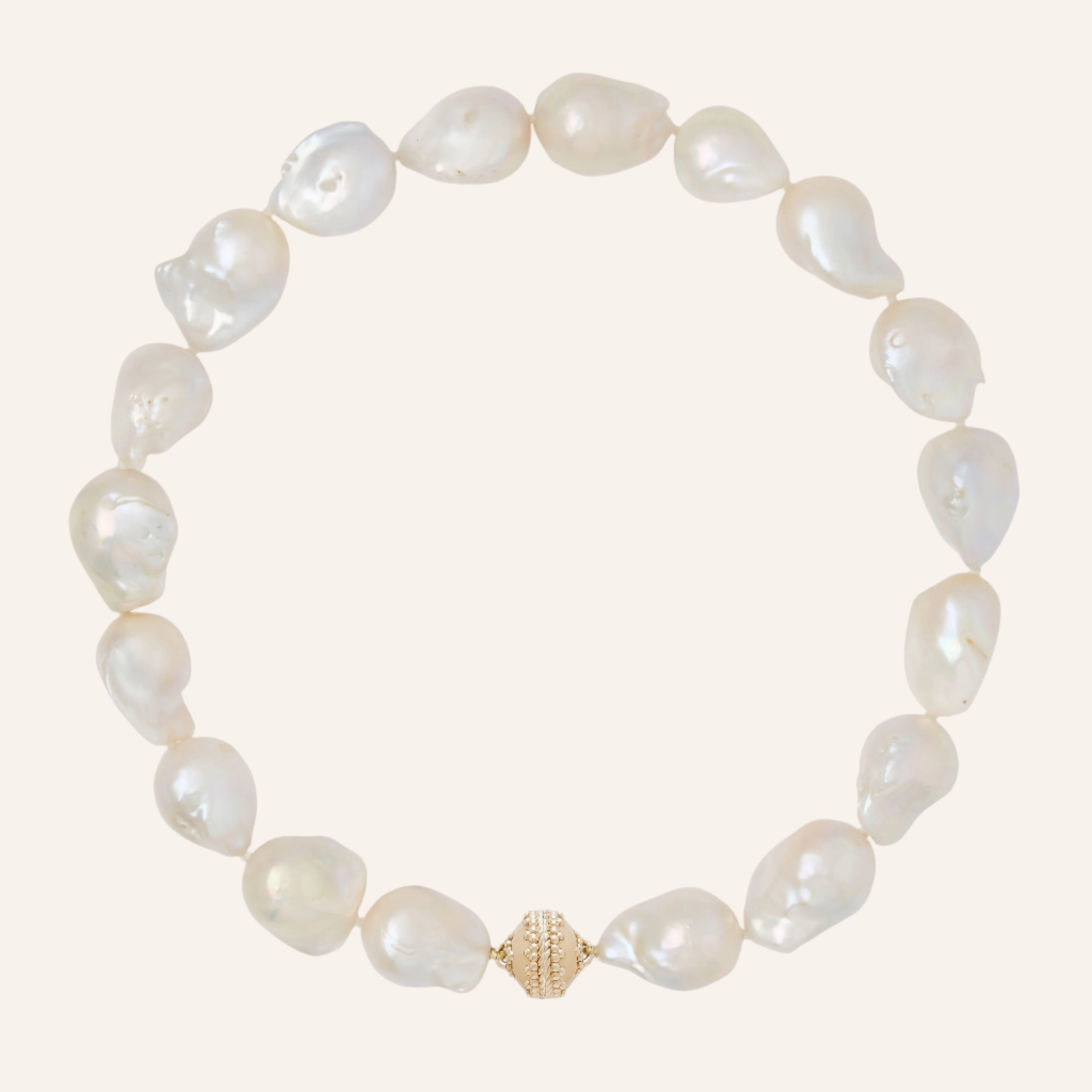 White Freshwater Baroque Pearl 20-25mm Necklace