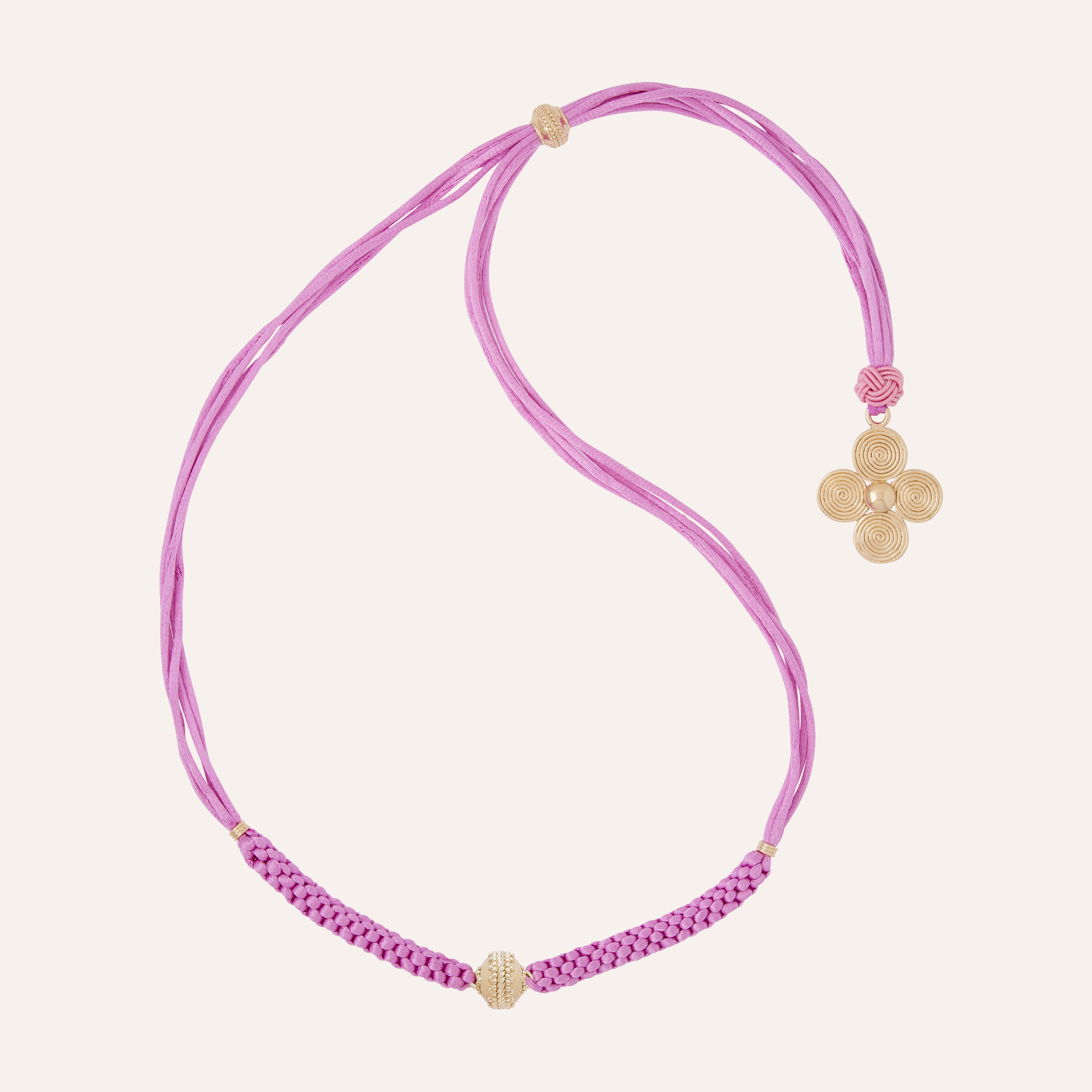 Knotted Heritage Petal Lilac Necklace