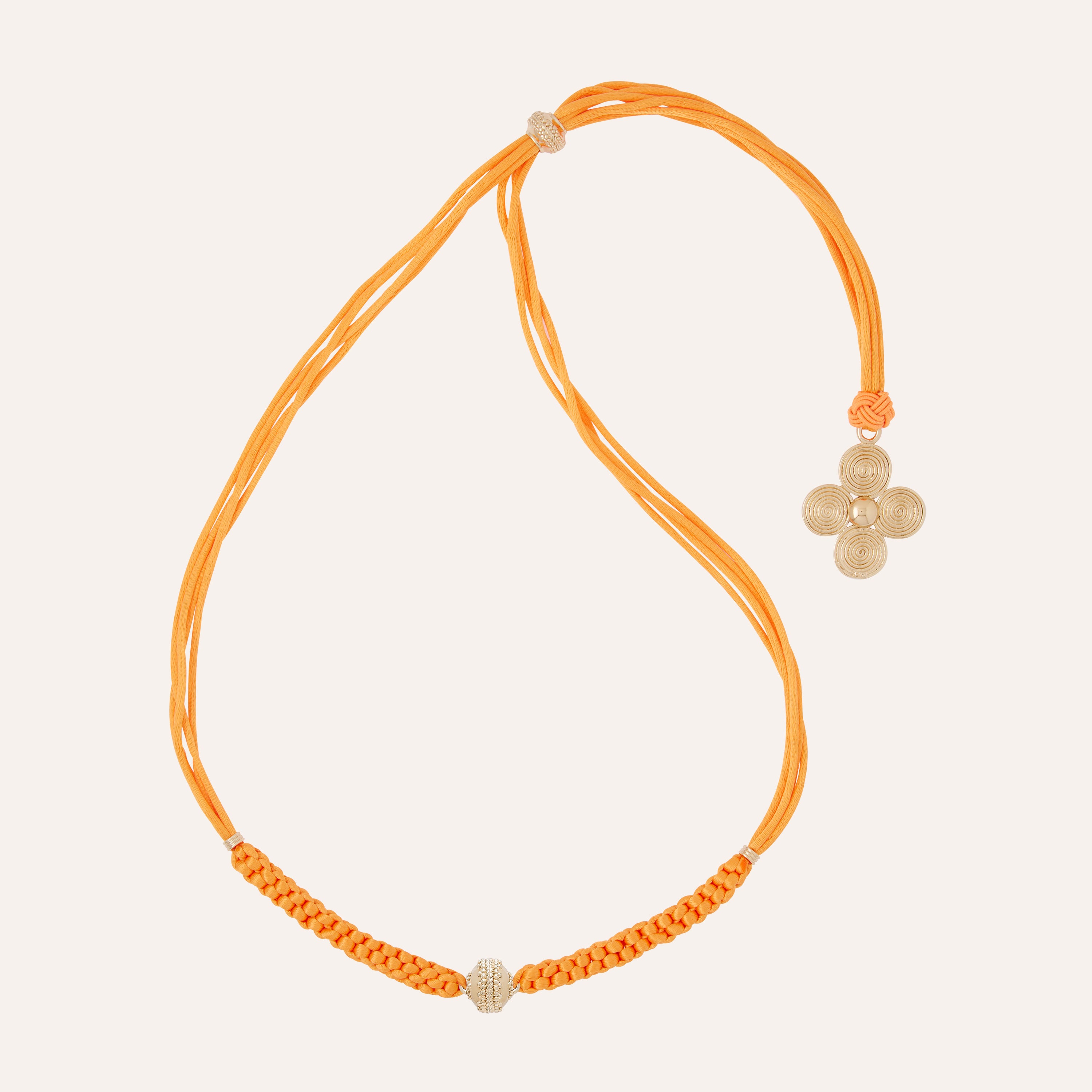 Knotted Heritage Petal Tangerine Necklace