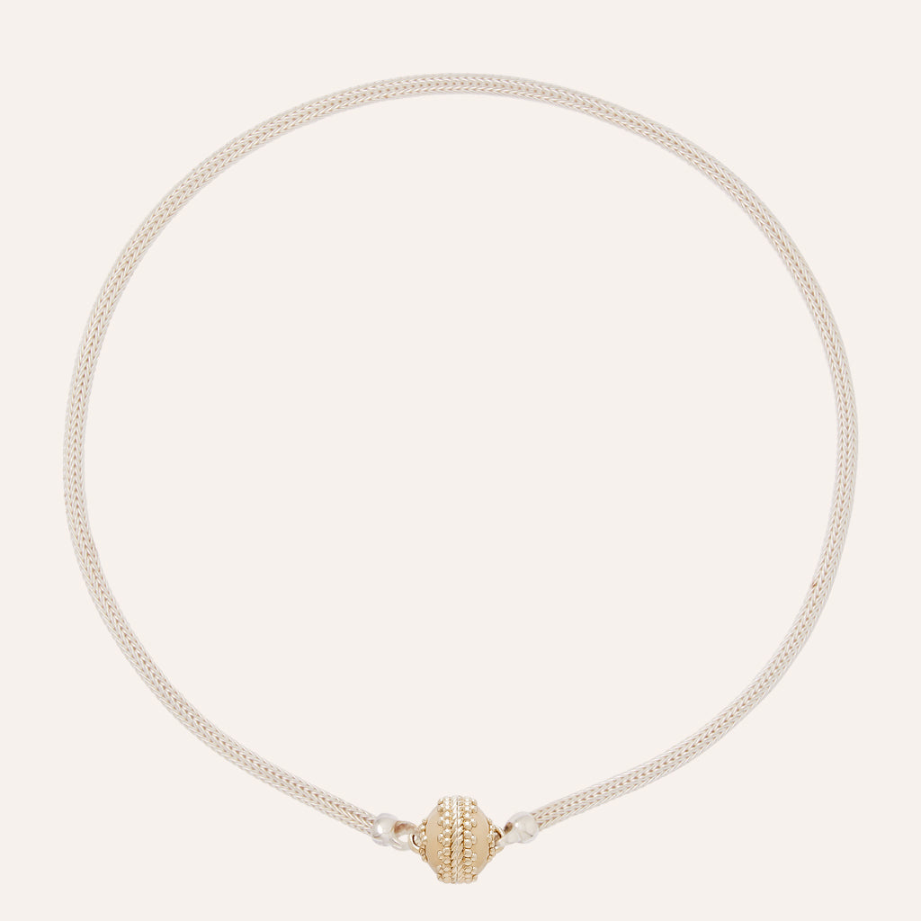 Tibetan Treasure Small Sterling Silver Snake Chain Necklace