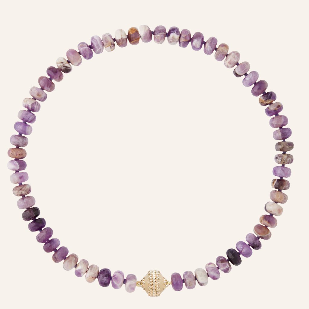 Nancy Amethyst Rondelle Necklace