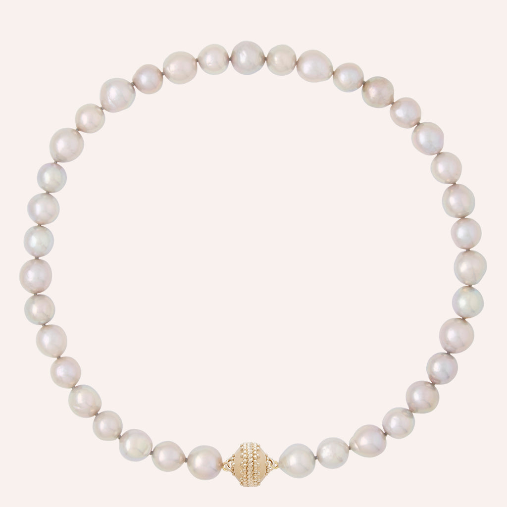 Freshwater Gray Baroque Pearl Necklace