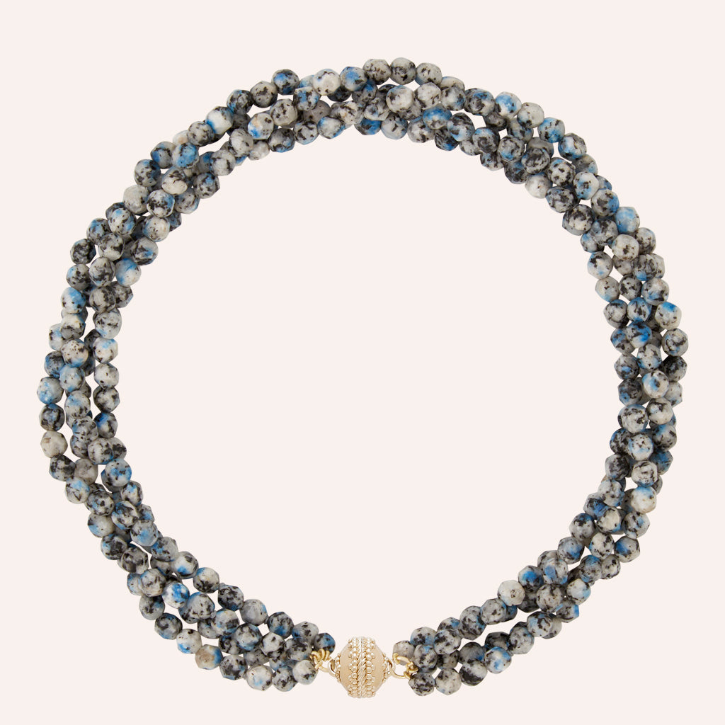 Nancy K2 Blue Azurite Multi-Strand Necklace