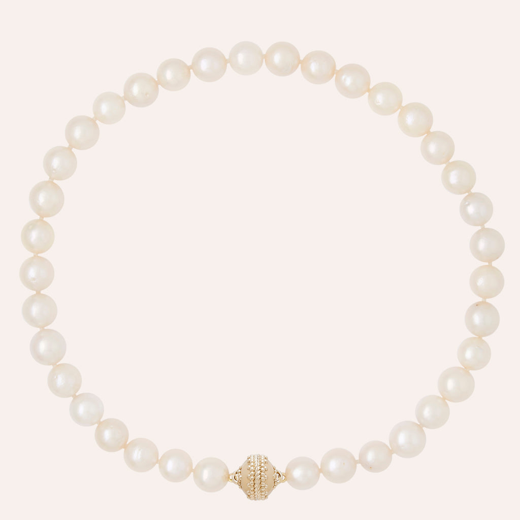 White Freshwater Potato Pearl 10.5mm Necklace