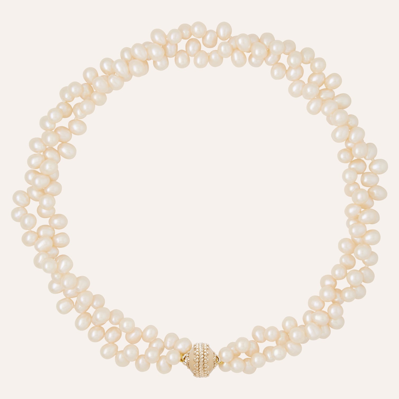 Freshwater Tip Drilled Pearl Double-Strand Necklace