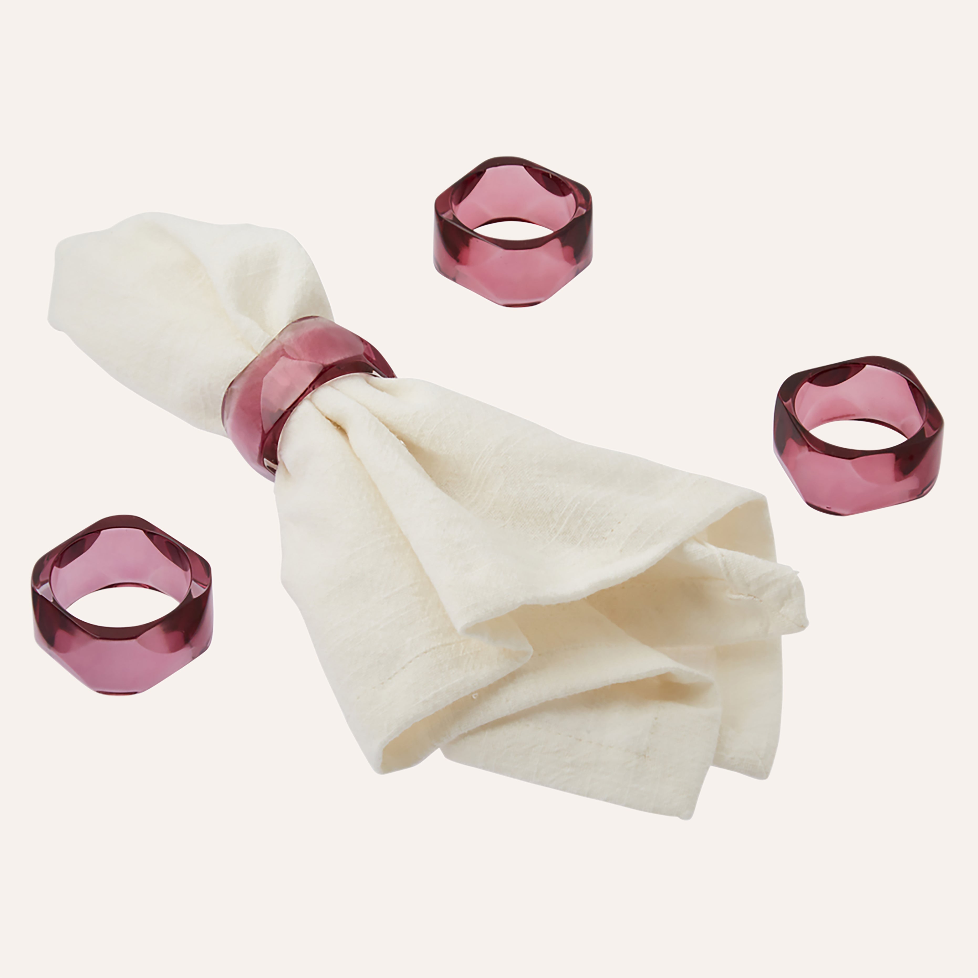 Tourmaline Gem Napkin Rings