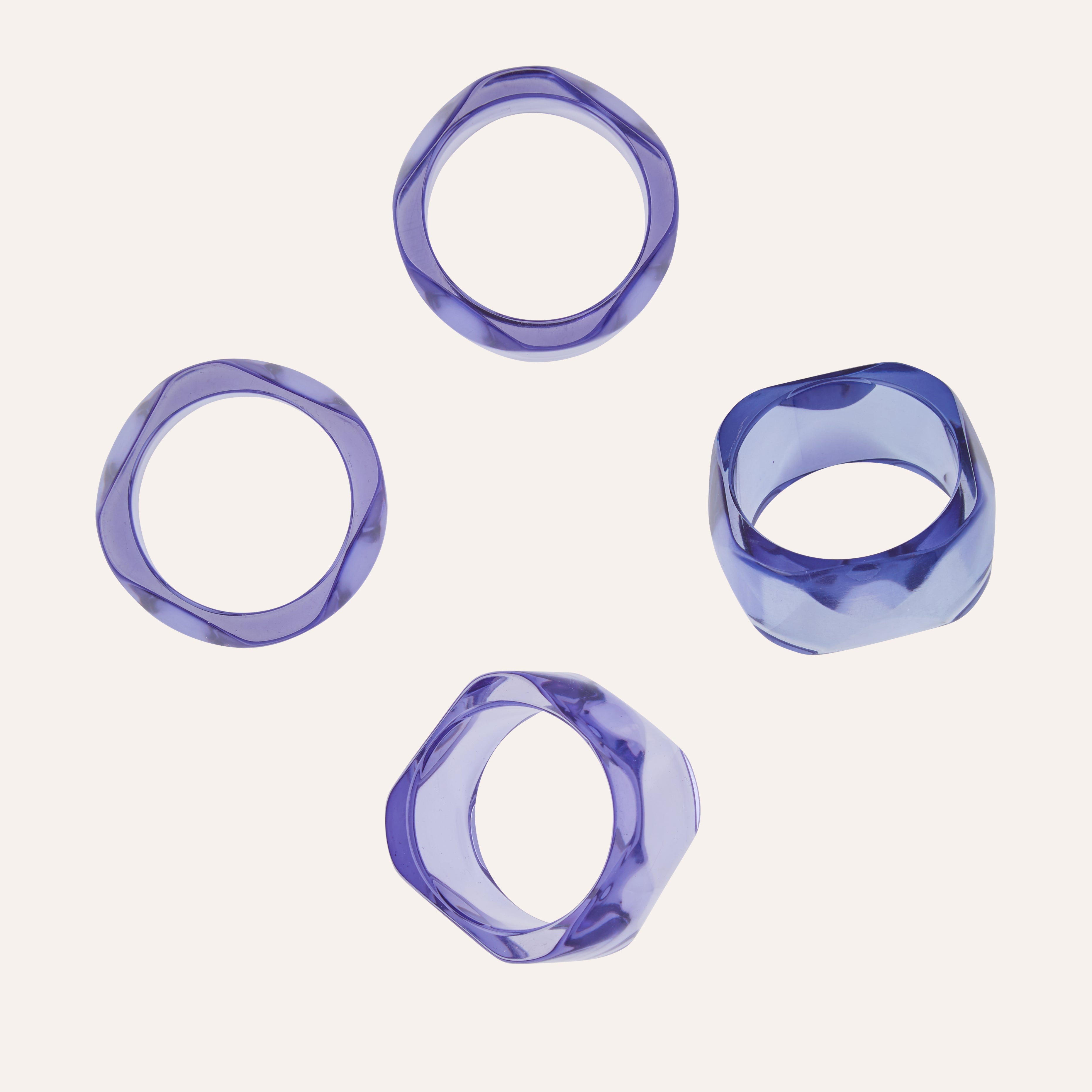 Iolite Gem Napkin Rings