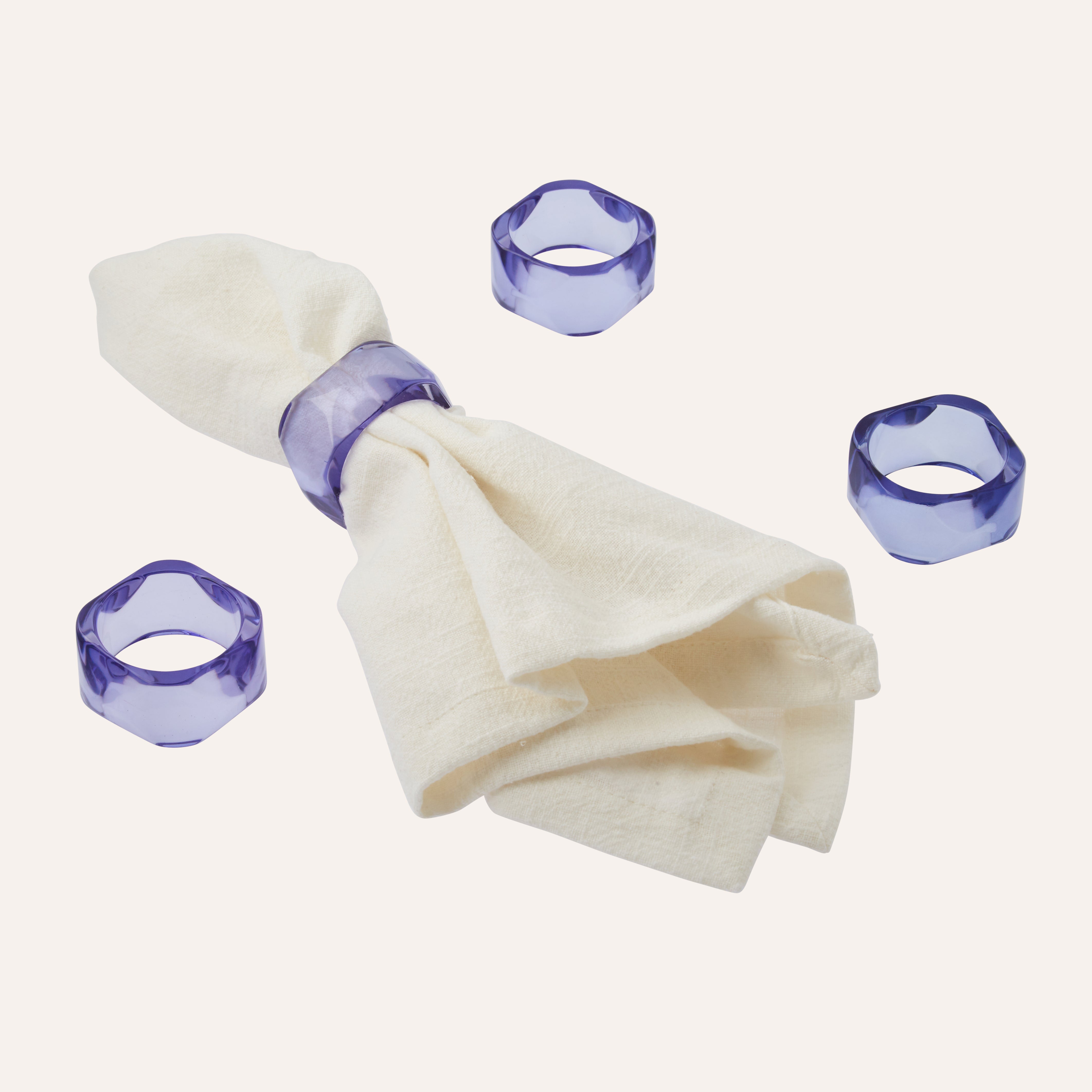 Iolite Gem Napkin Rings