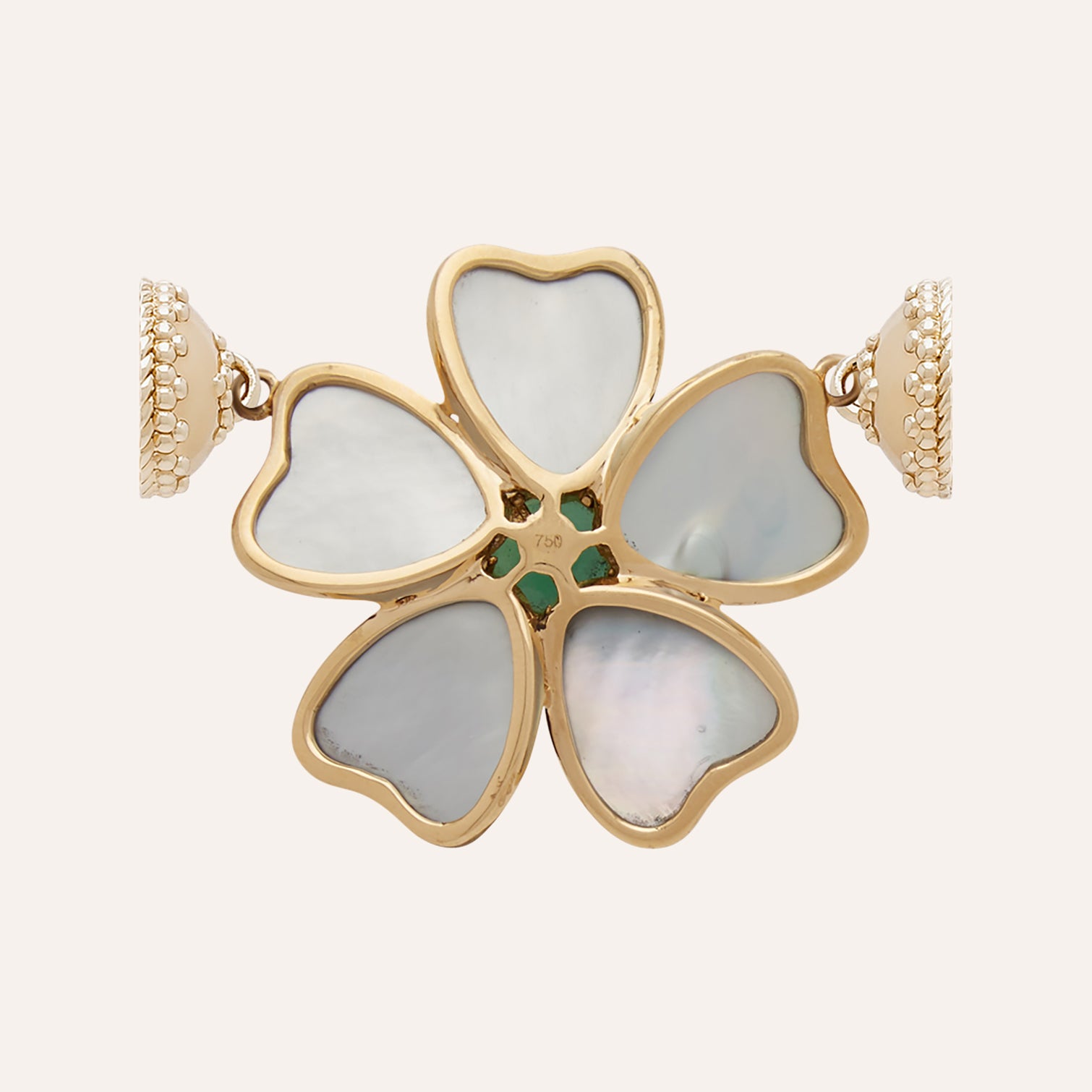 18K Rosewood Chrysoprase Flower Centerpiece