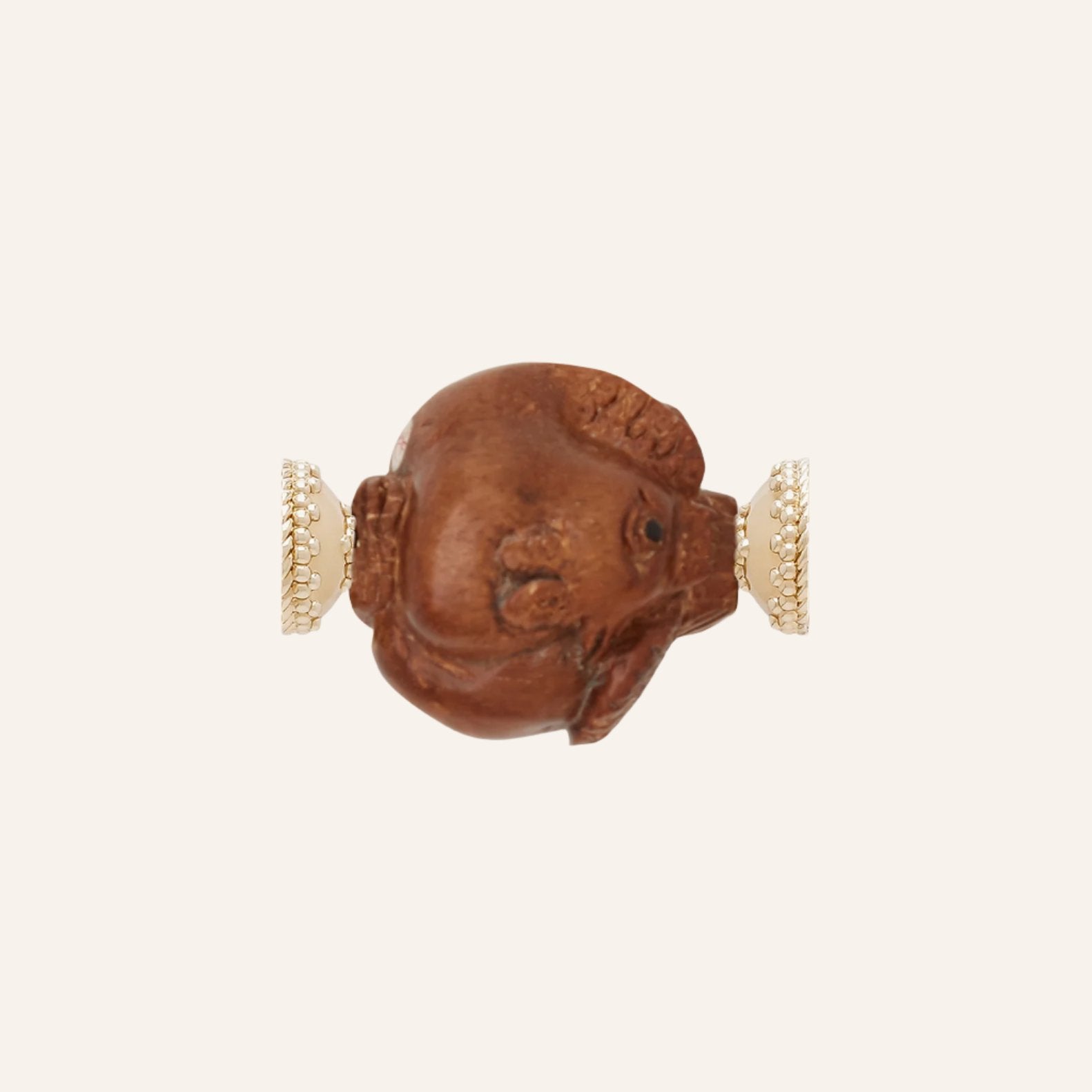 Litchi Wood Chinese Zodiac Rooster Centerpiece