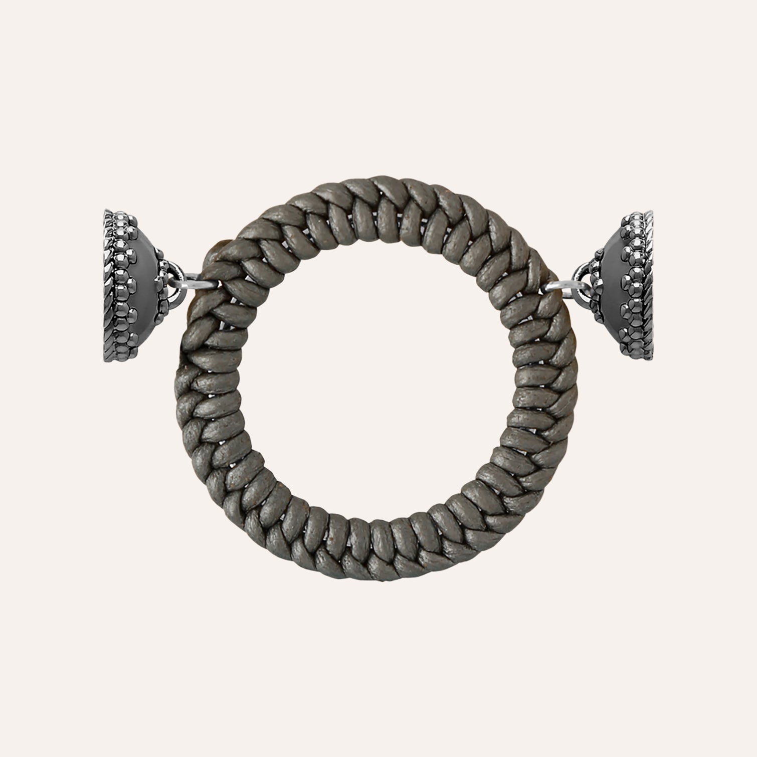 Aspen Leather Pewter Gunmetal Centerpiece