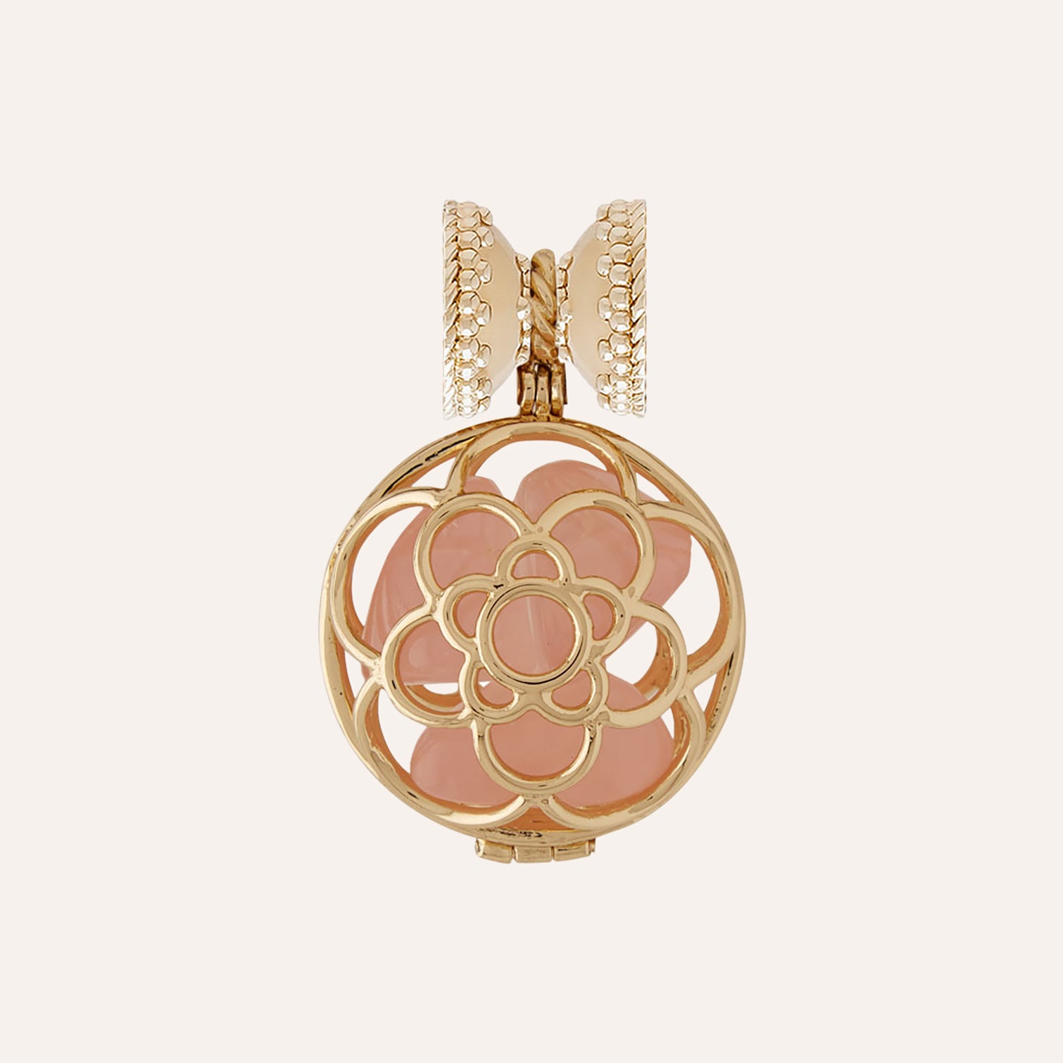 De La Rosa Rose Quartz Cage Centerpiece