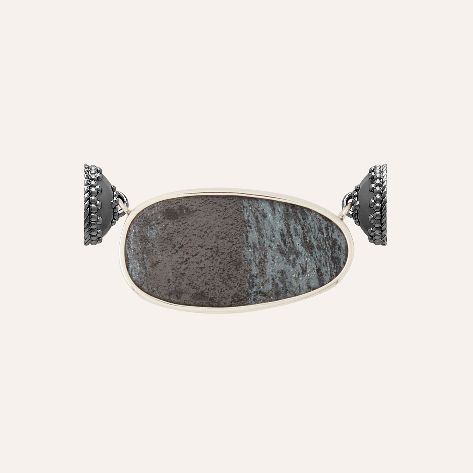 Specularite Smooth Irregular Oval Gunmetal Centerpiece