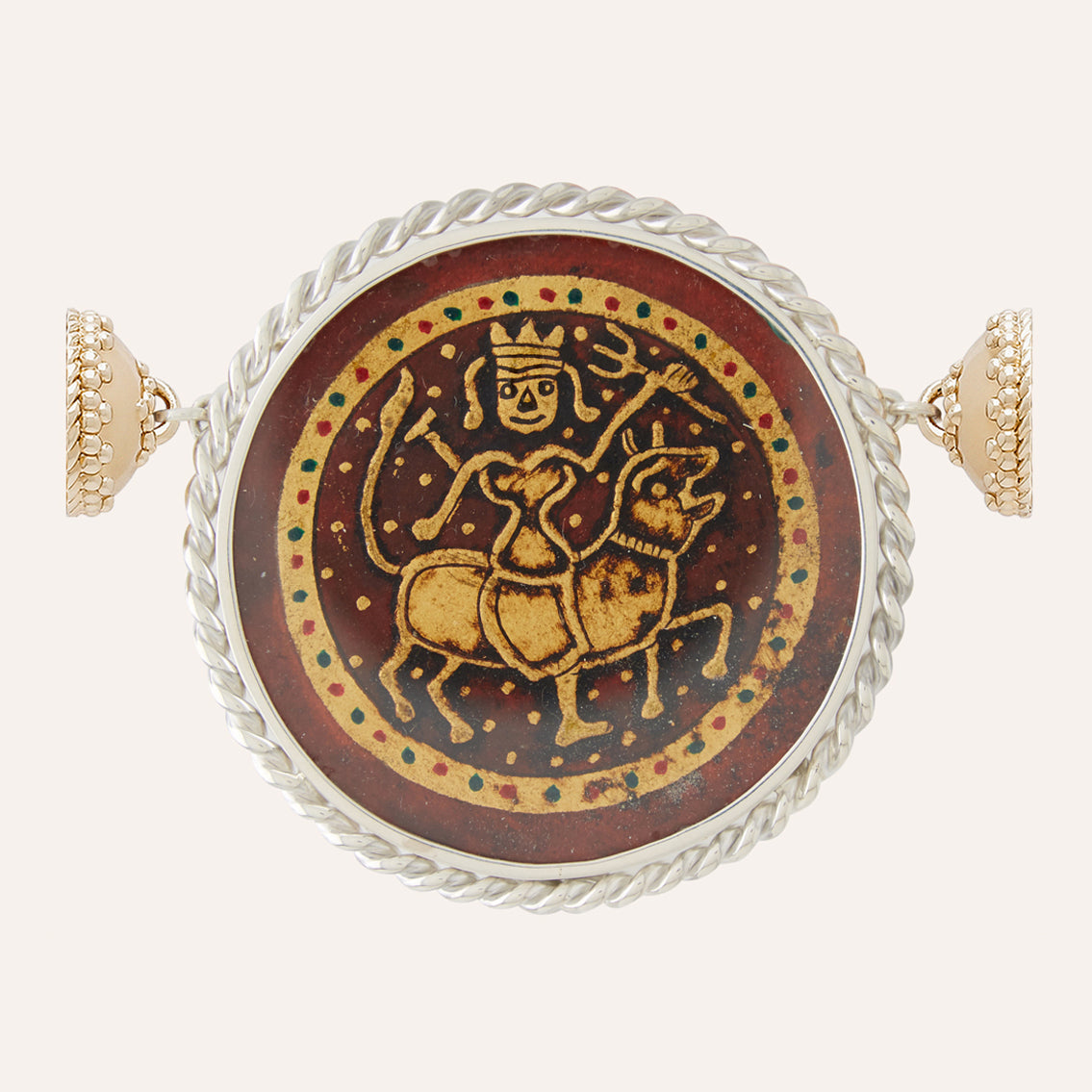 Red King on Horse Dharma Centerpiece