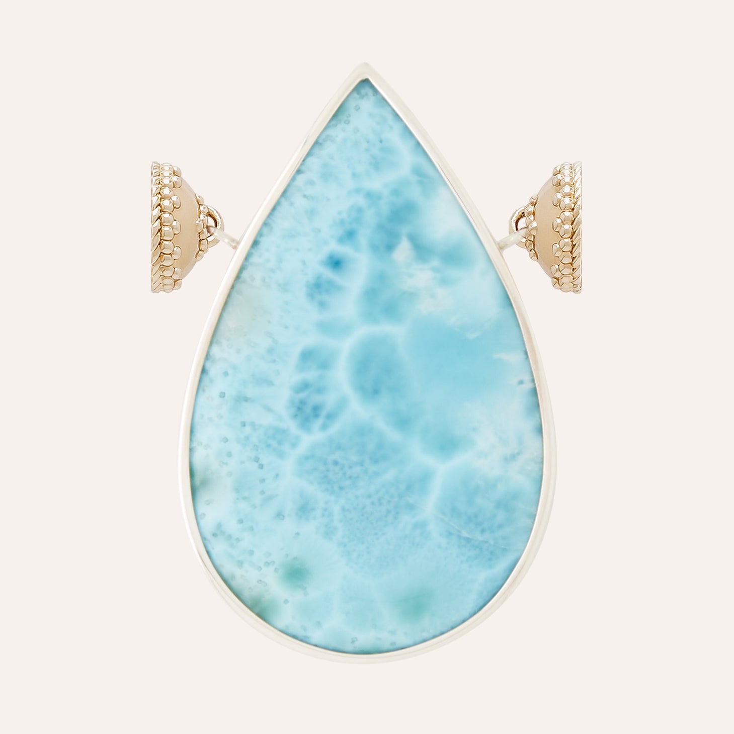 Larimar and Sterling Silver Teardrop Centerpiece