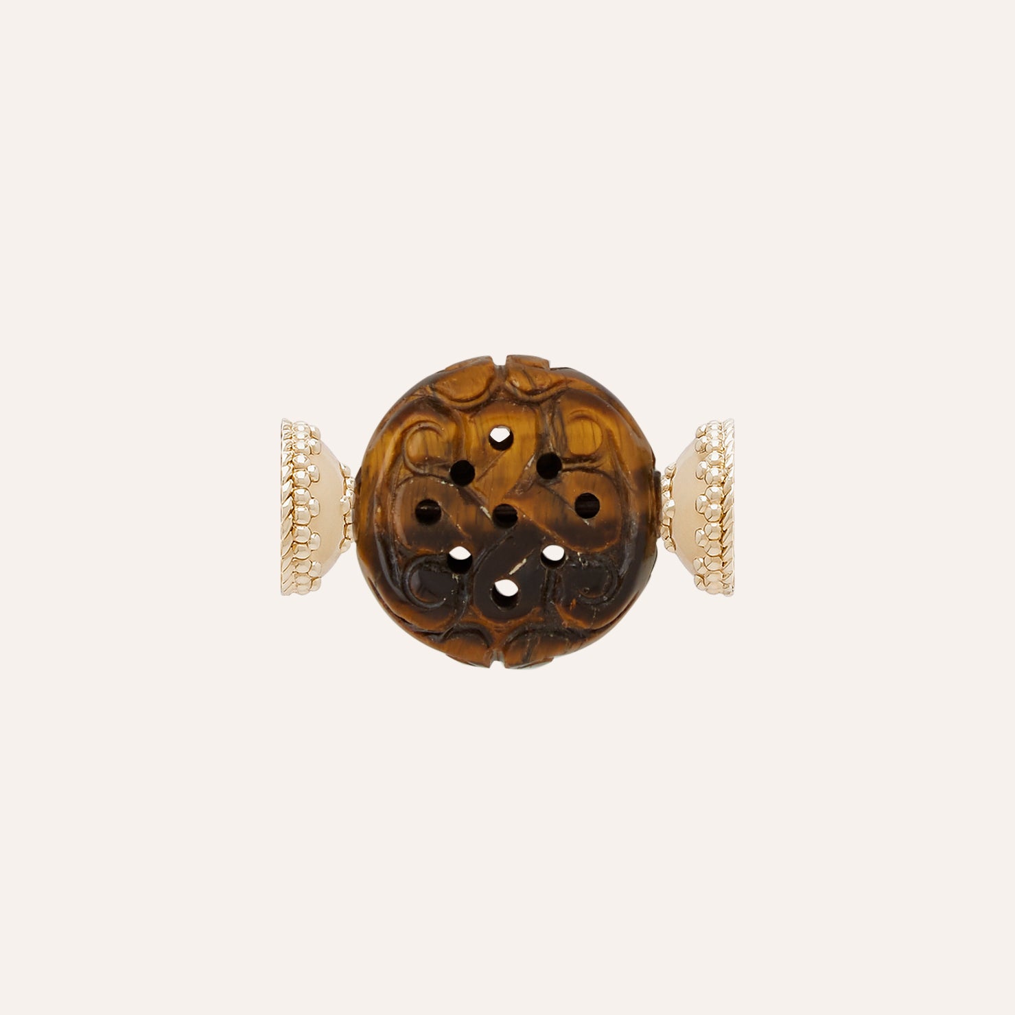 Carved Tiger's Eye Eternal Knot Centerpiece