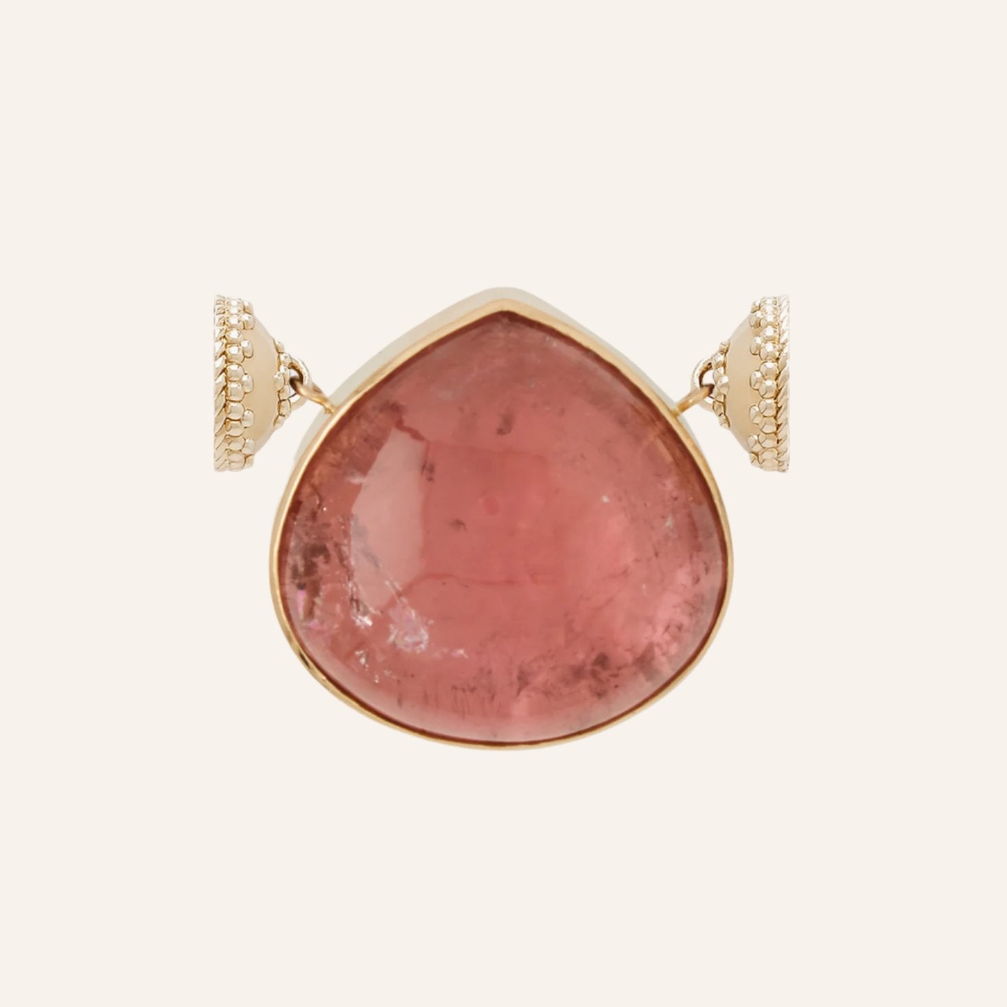 Candy Pink Tourmaline Teardrop Centerpiece