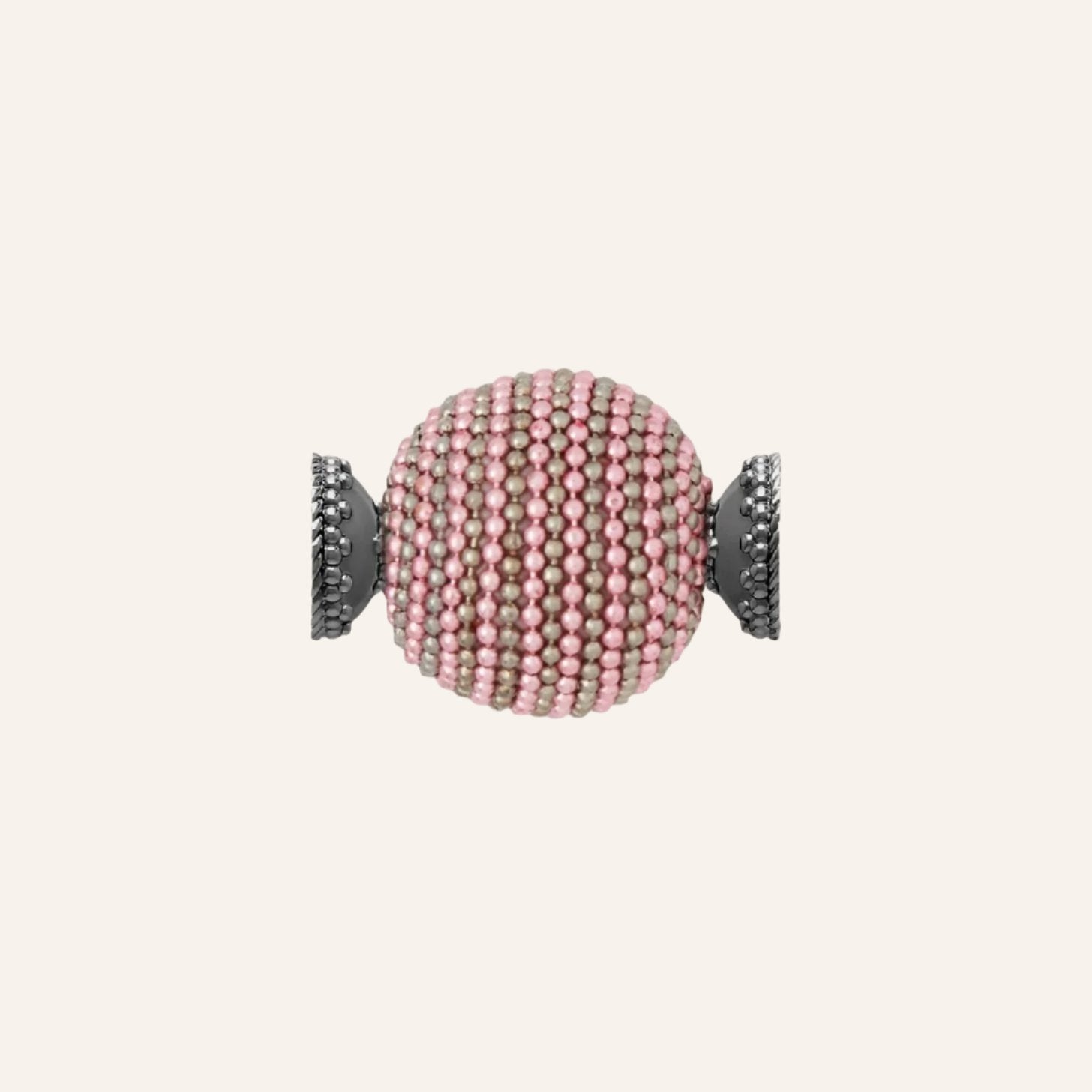 Caviar Mauve & Gray Bead 25mm Gunmetal Centerpiece