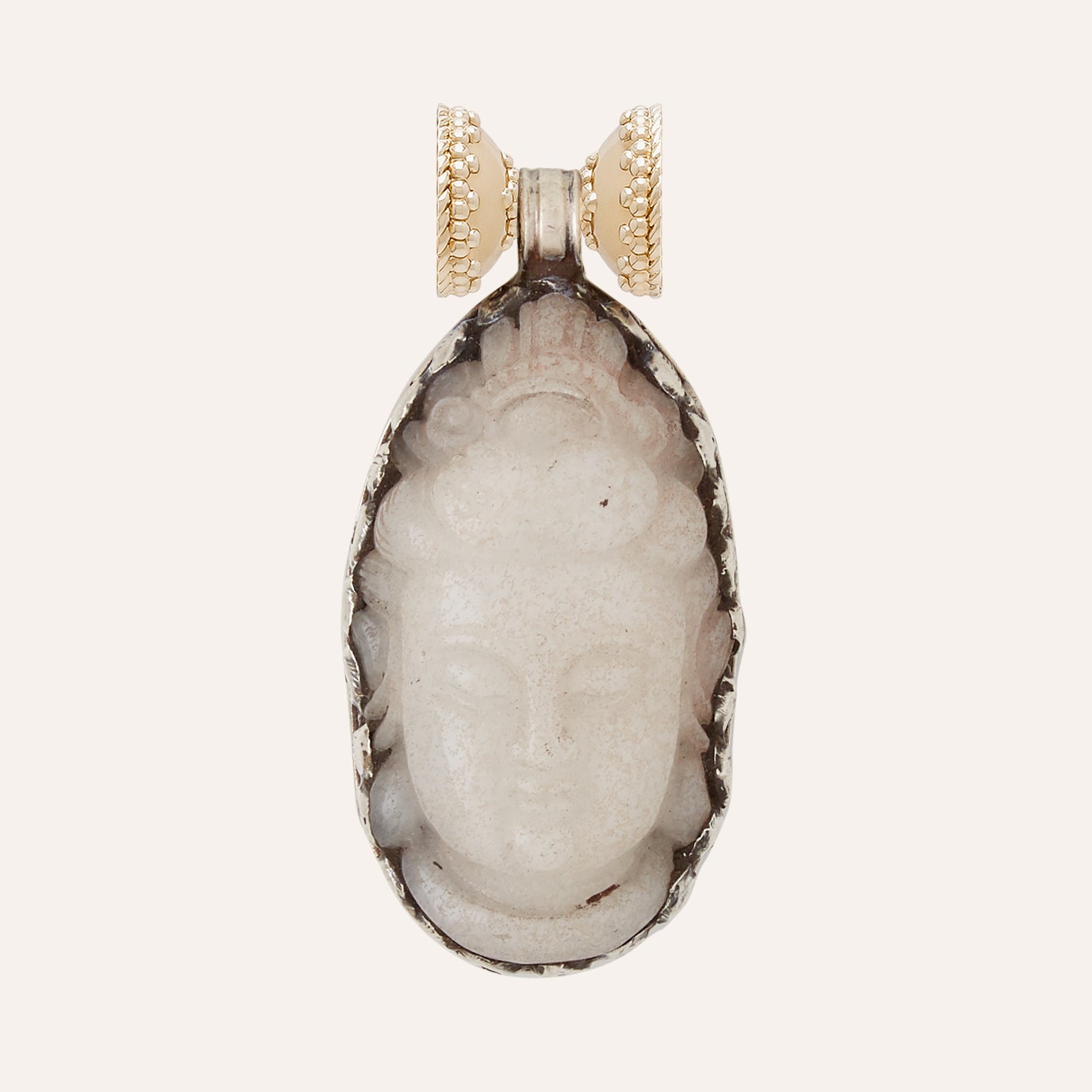 Tibetan Treasure White Jade Buddha
