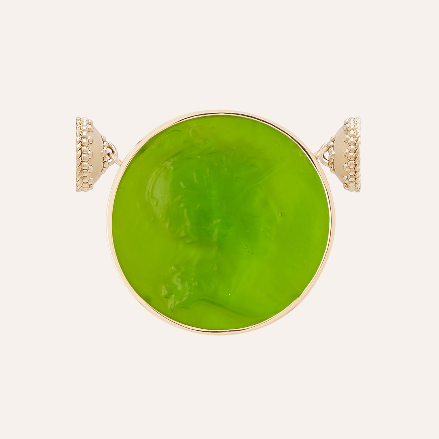 Classic Warrior Peridot Italian Glass Centerpiece