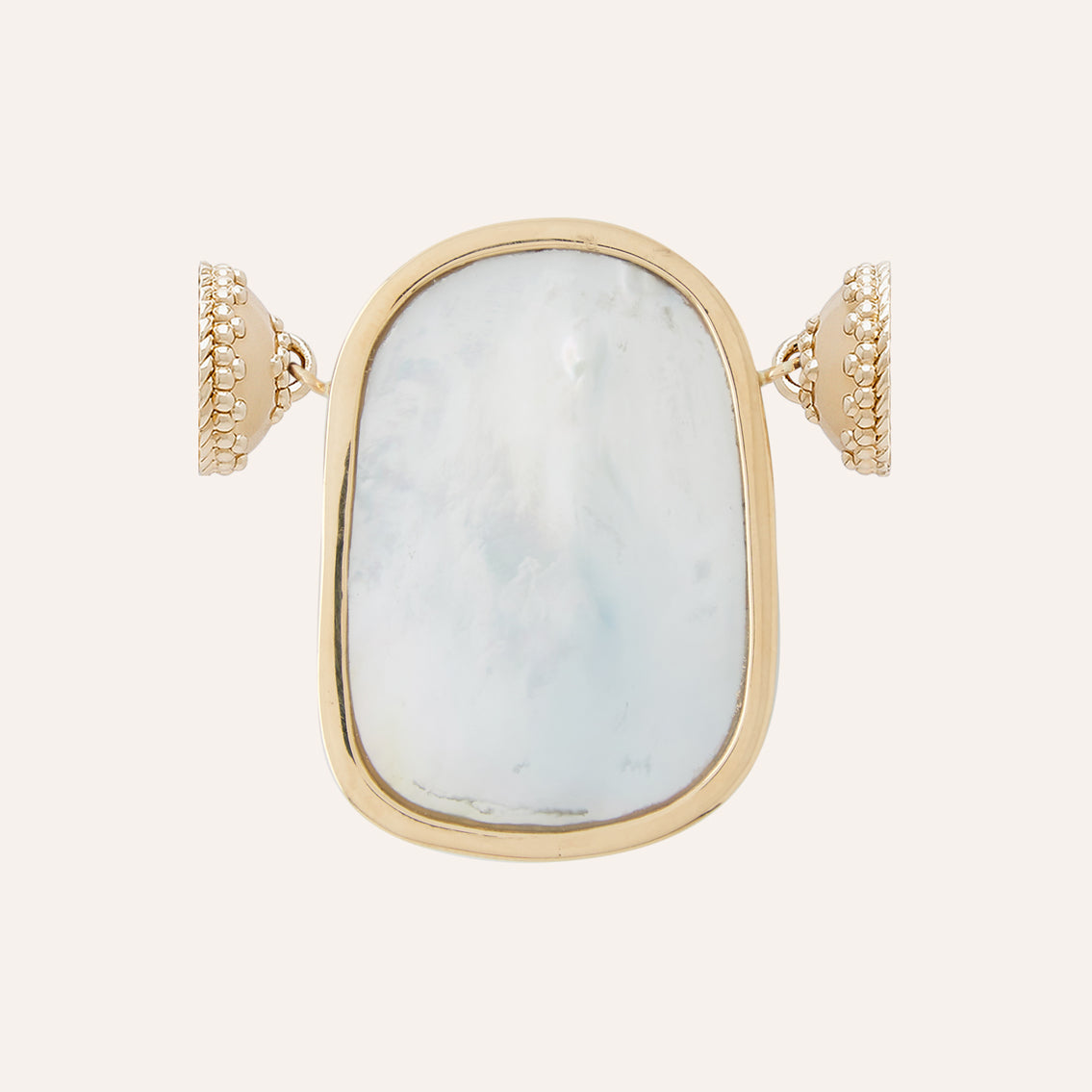 Aquamarine Carved Floral Pendant