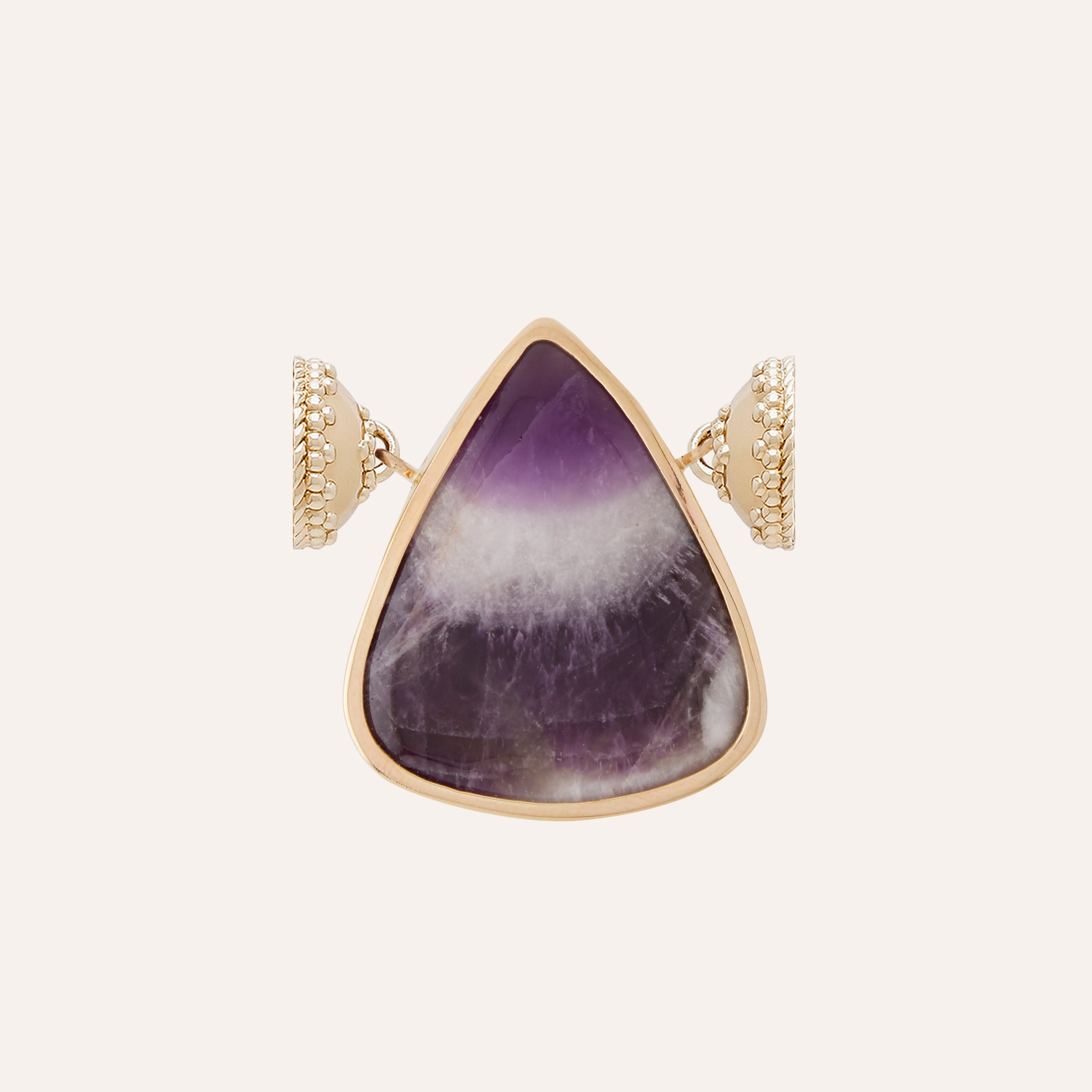 Chevron Amethyst Teardrop Centerpiece