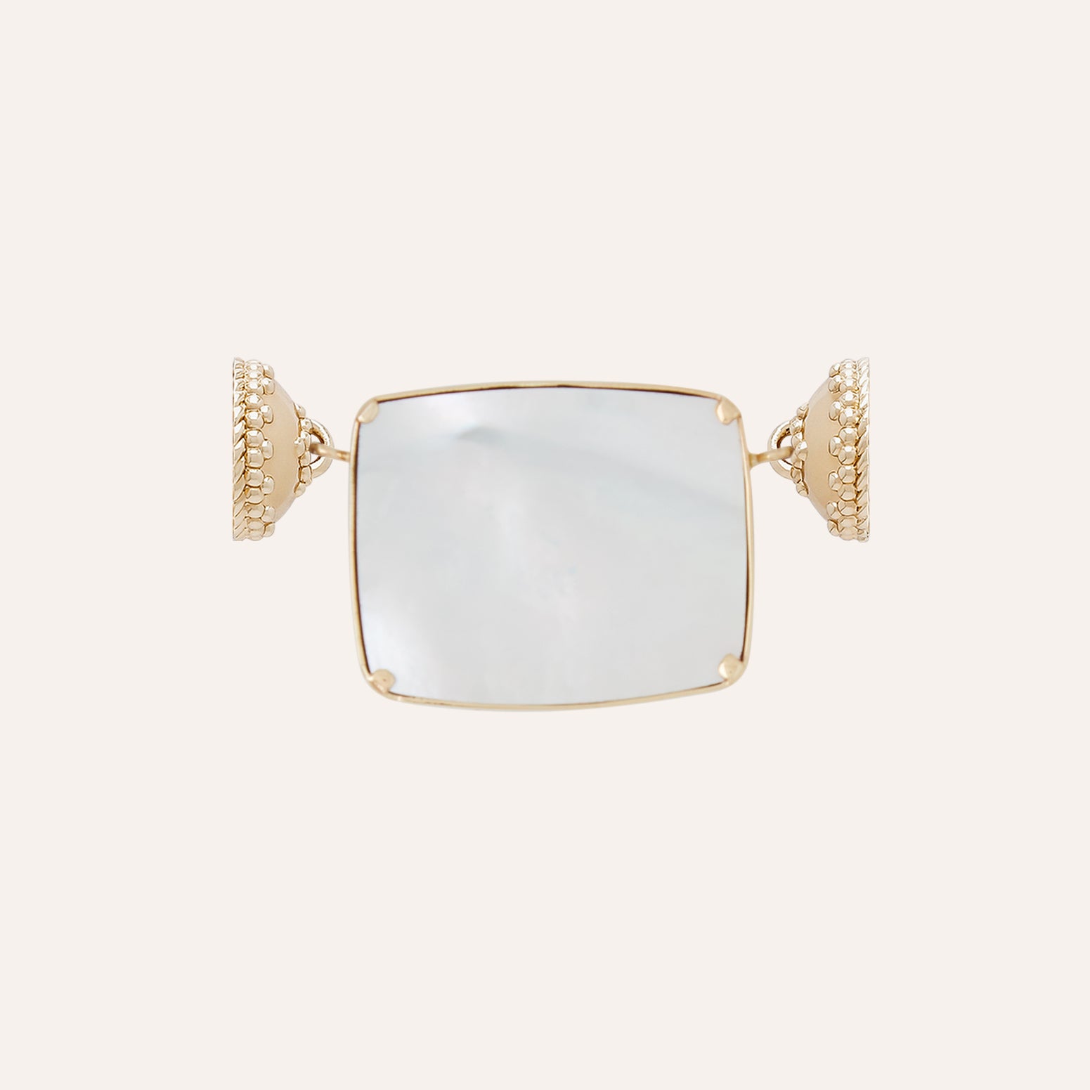 Chevron Amethyst Rectangle Cabochon Centerpiece