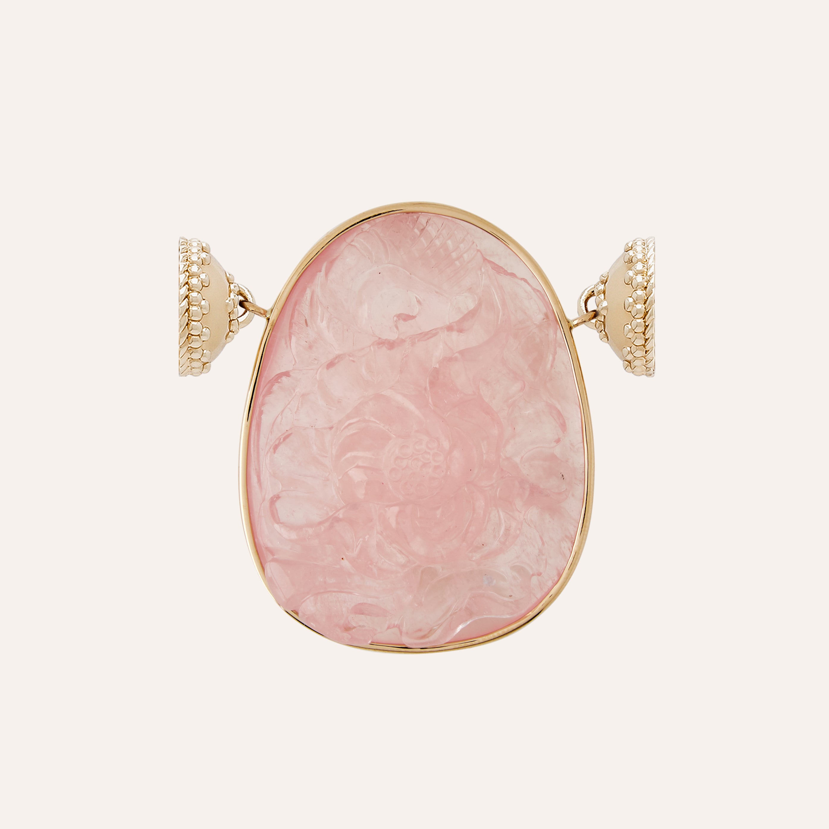 Carved Pink Morganite Floral Centerpiece