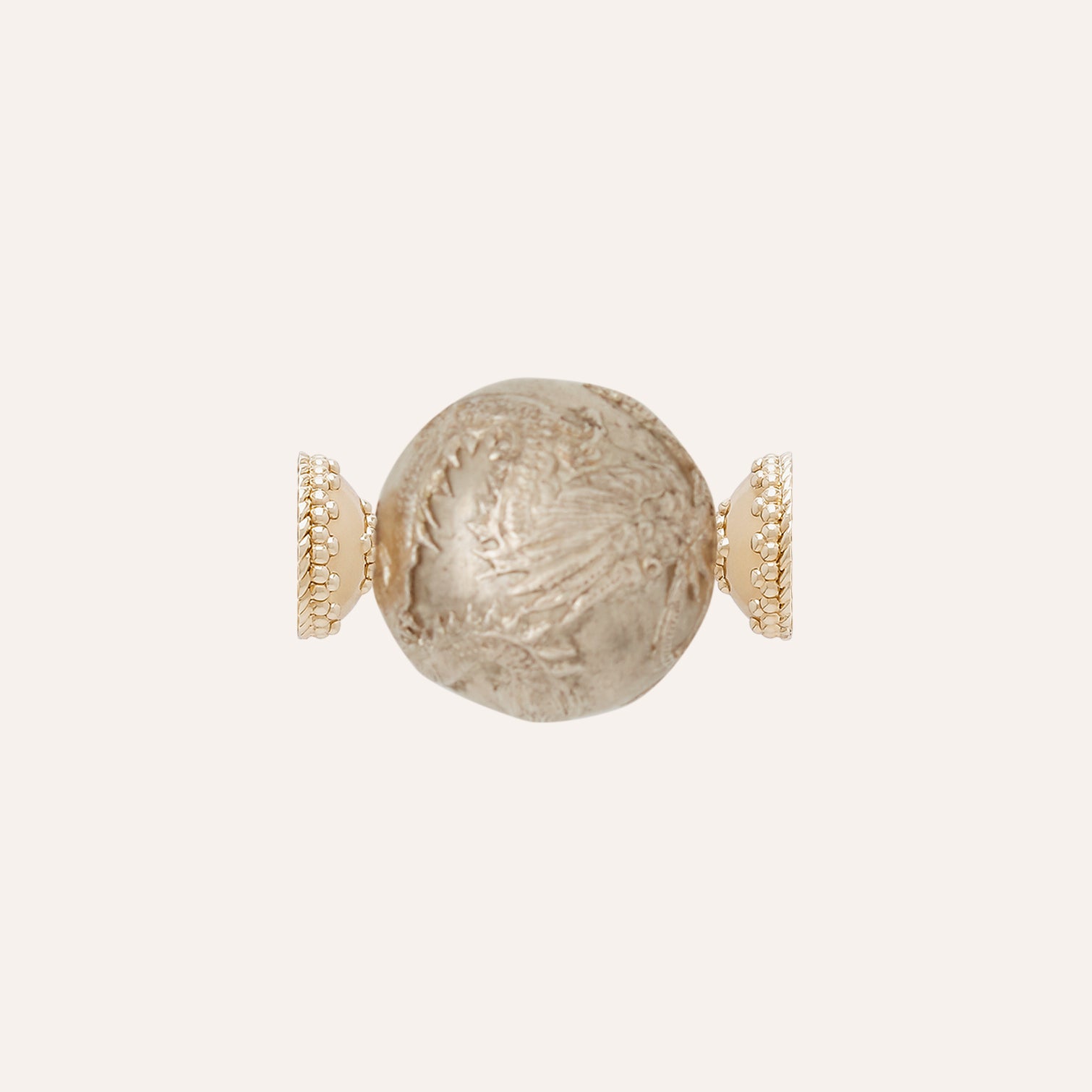 Tibetan Treasure Silver Dragon Bead Centerpiece