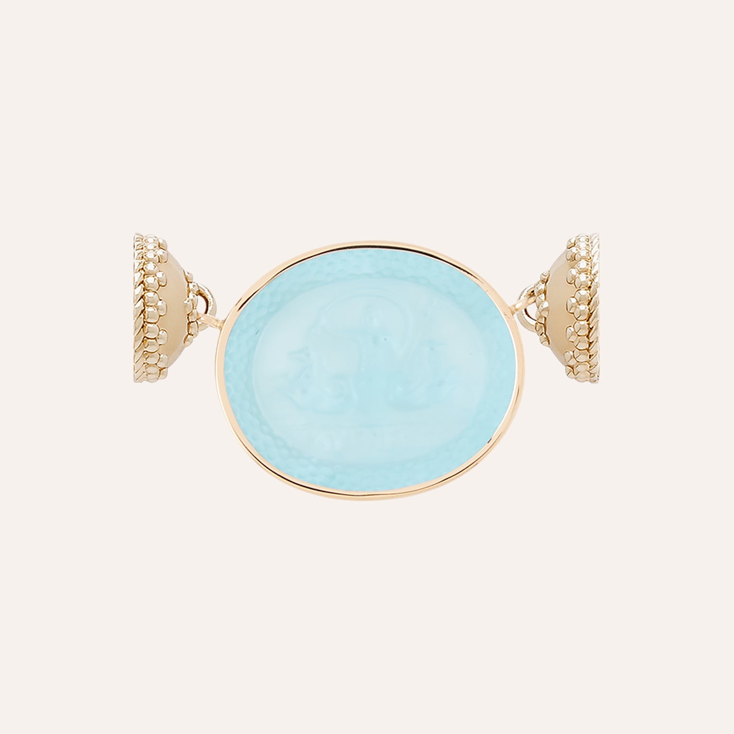 Classic Neptune Aqua Italian Glass Centerpiece