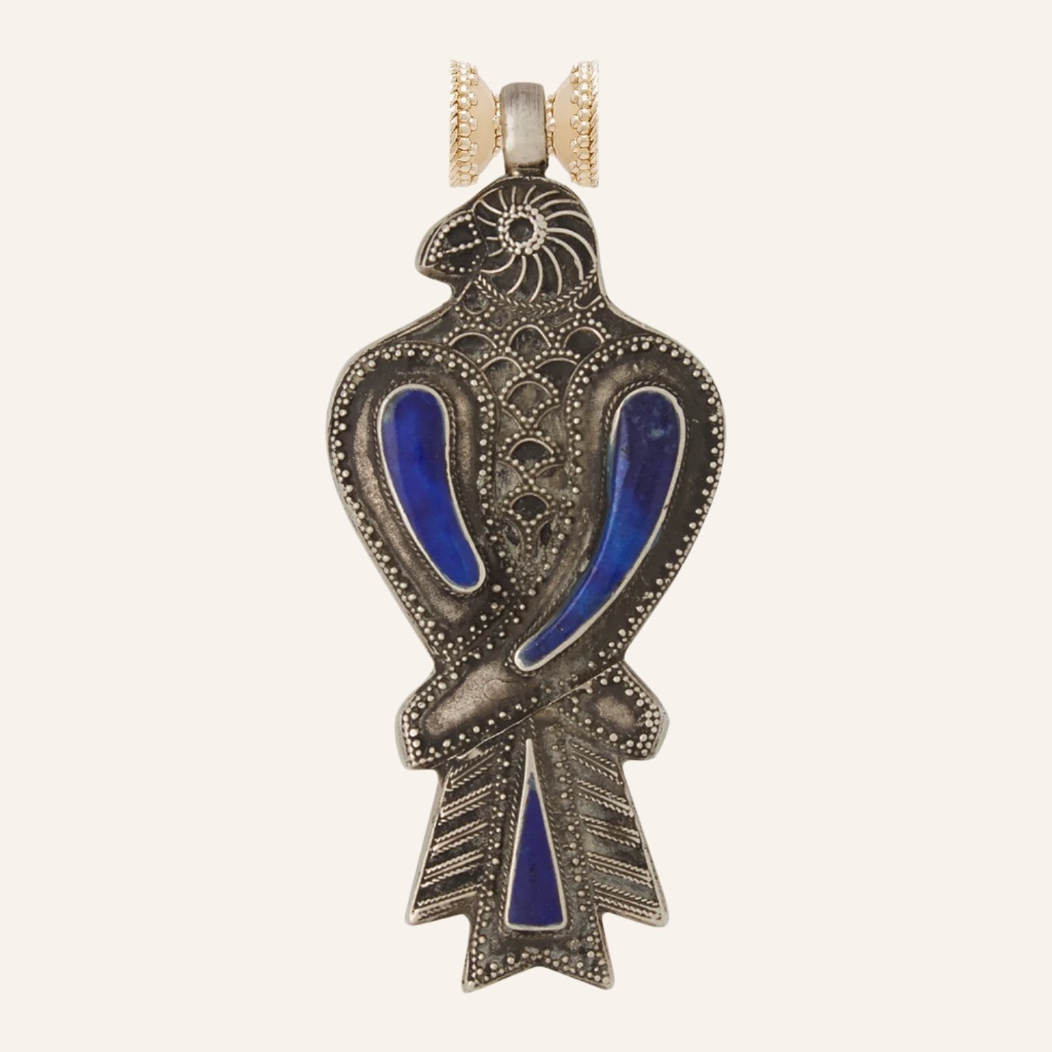 Tibetan Treasure Lapis Bird Centerpiece