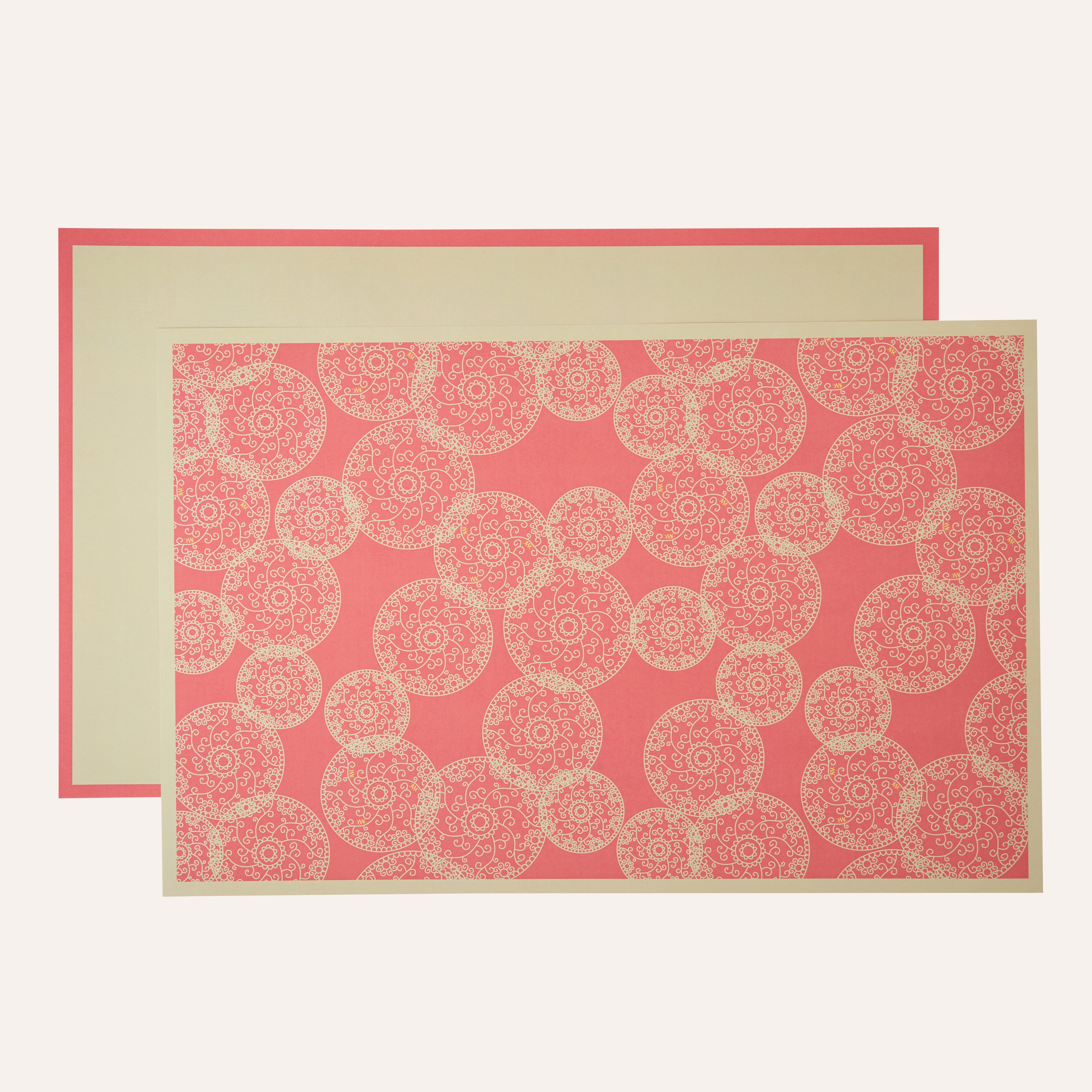 Pink Dharma Reversible Placemats, Set of 12