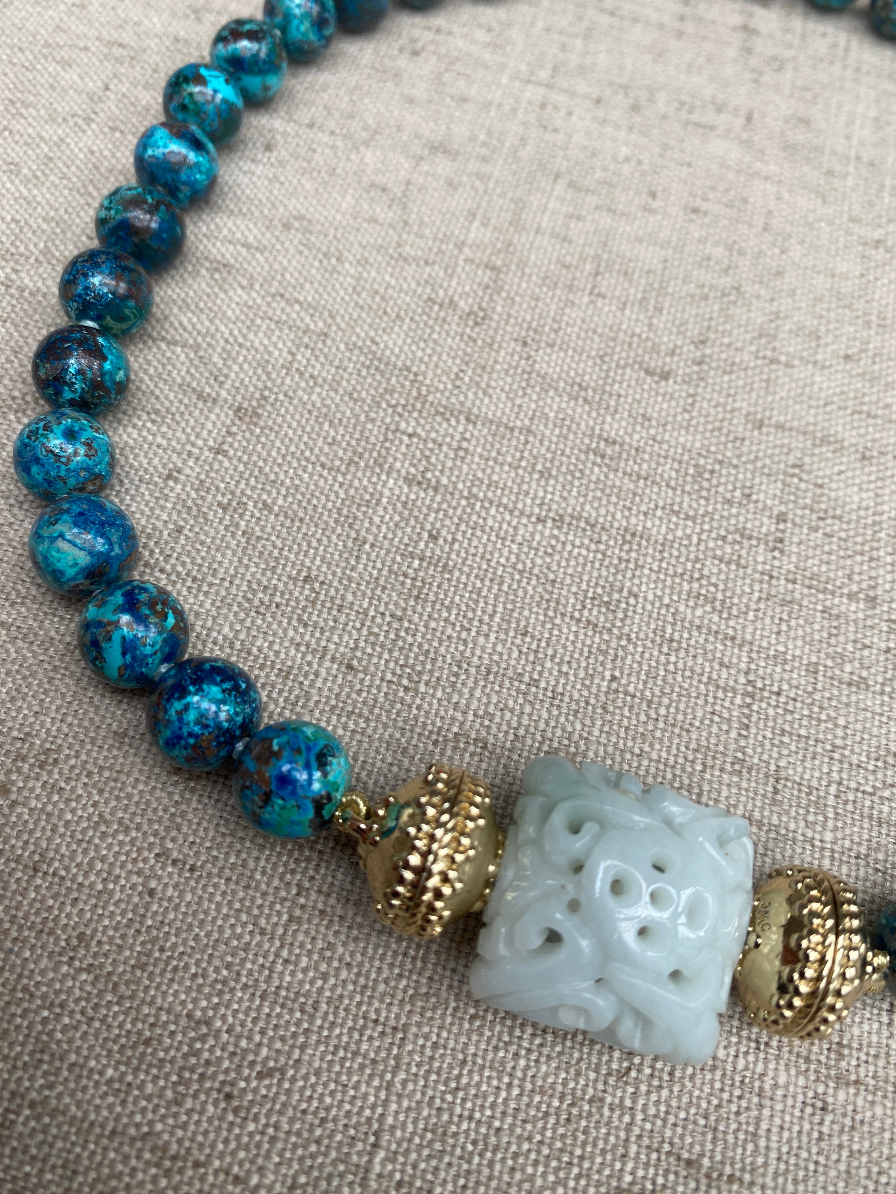 Victoire Chrysocolla 10mm Necklace