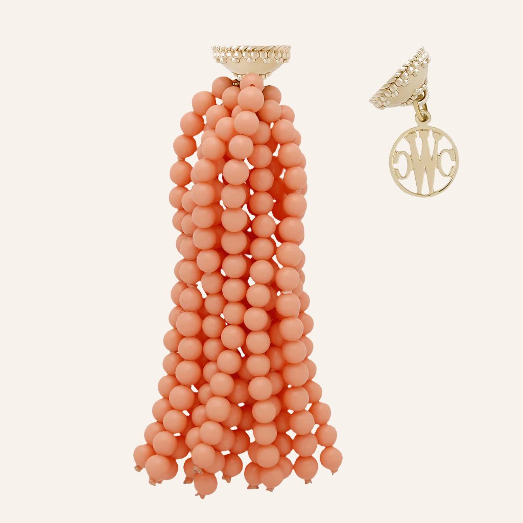 Victoire Peach Coral 4mm Tassel