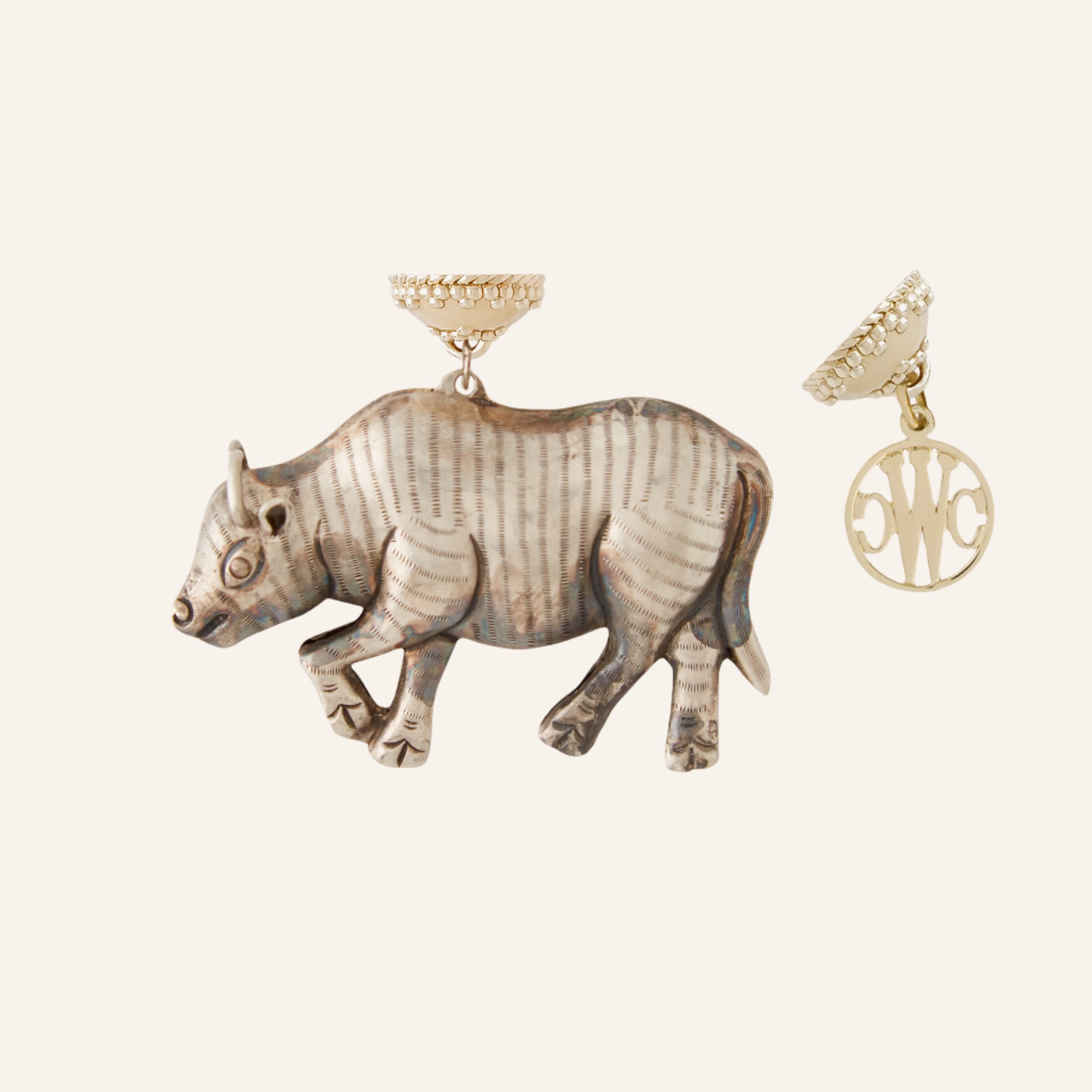 Silver Cow Tag
