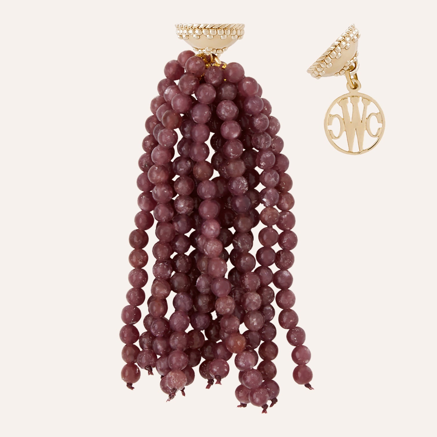 Victoire Lepidolite 4mm Tassel