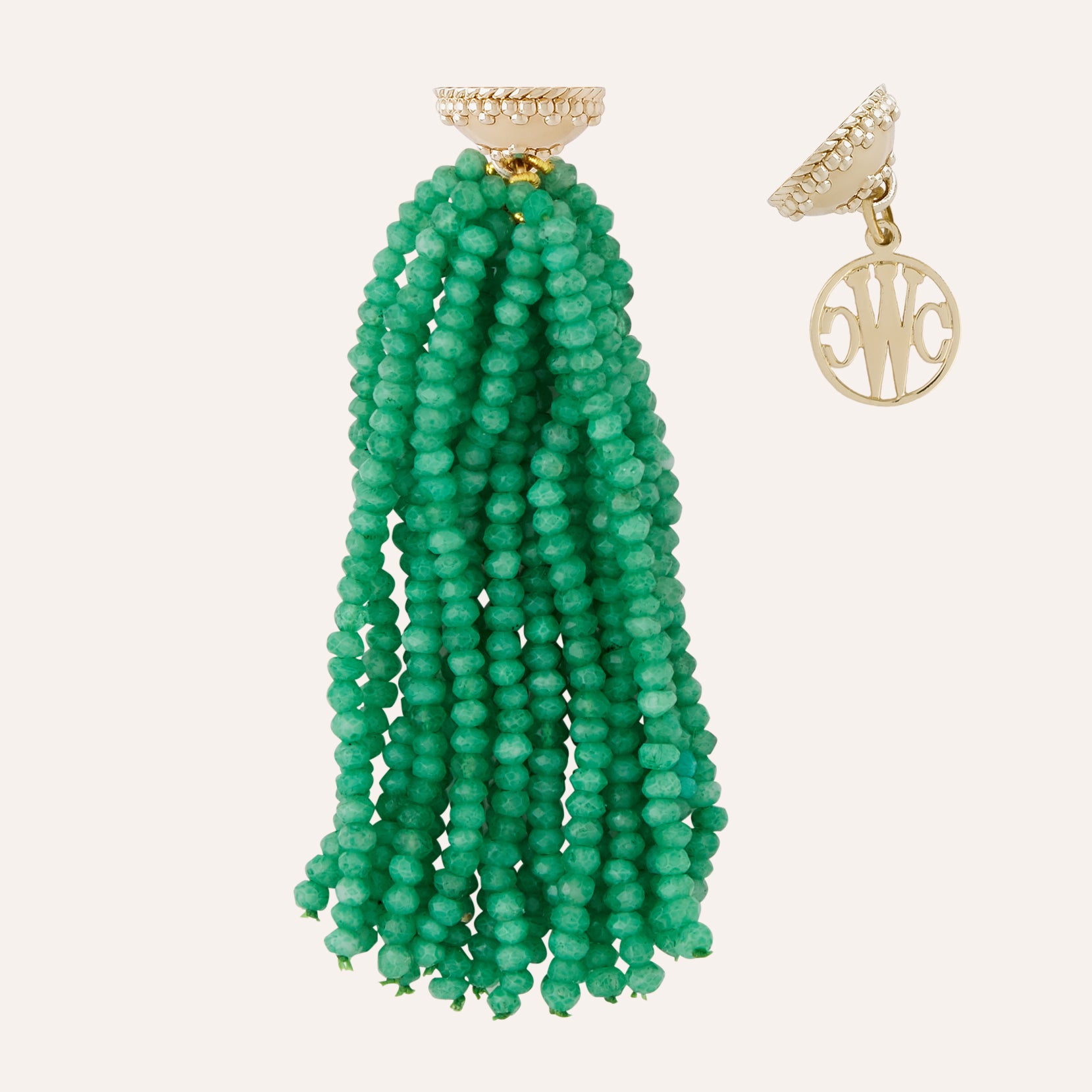 Michel Green Chalcedony Tassel