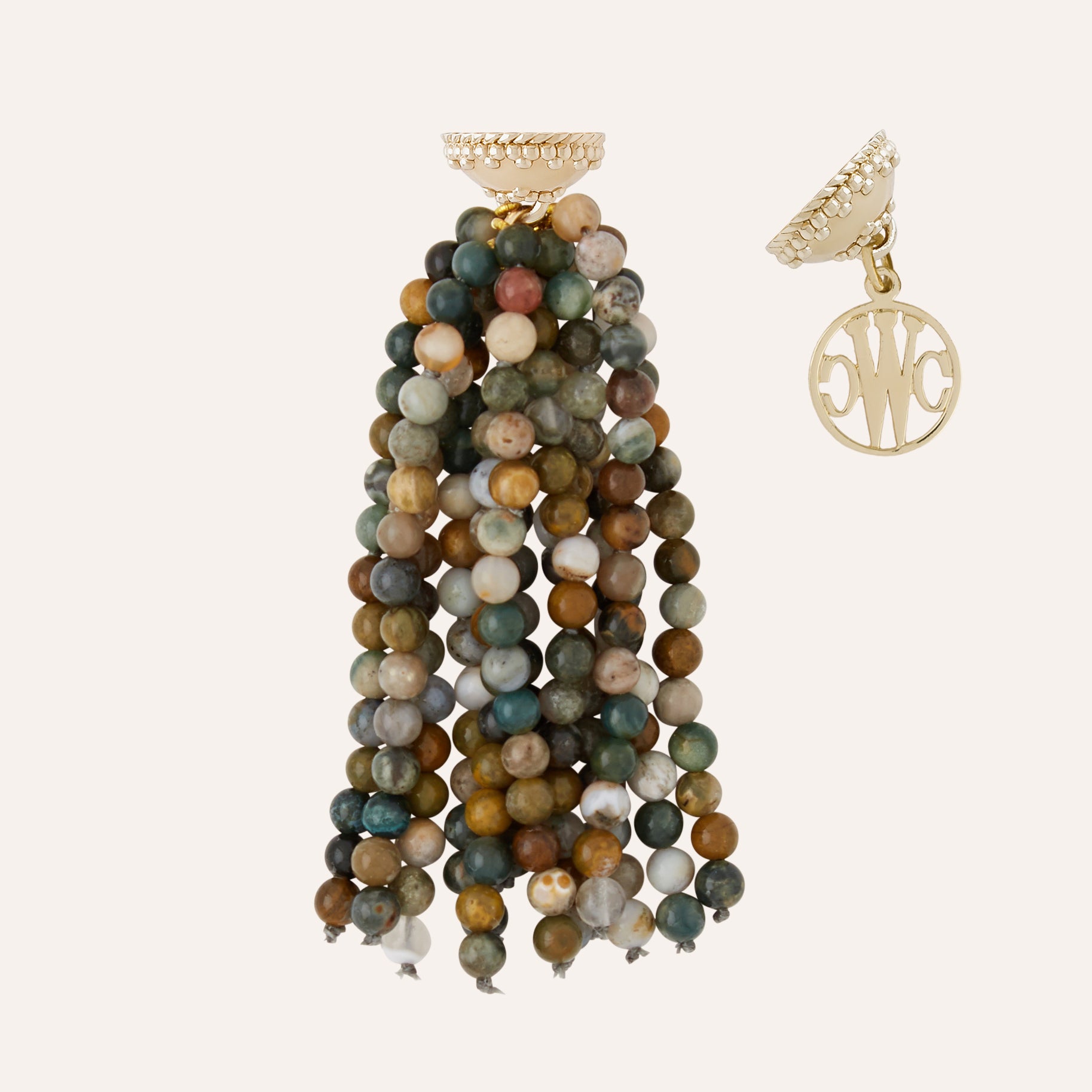 Victoire Ocean Jasper 4.5mm Tassel