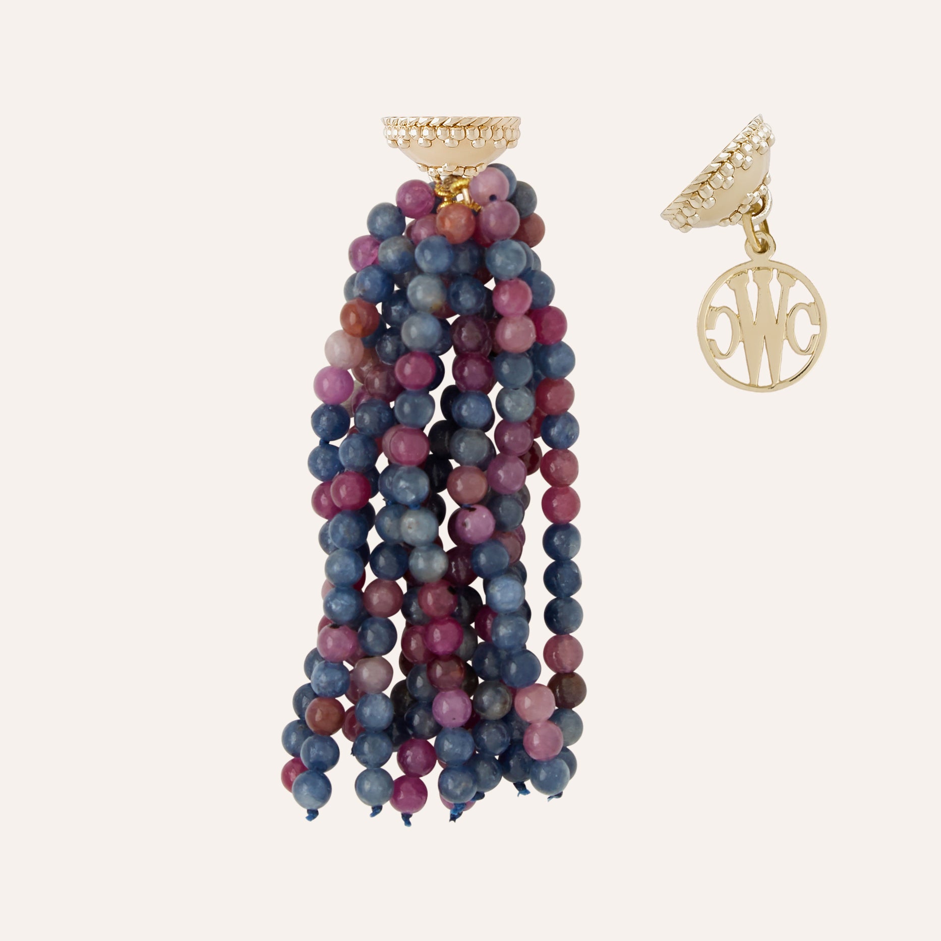 Victoire Ruby and Sapphire 4mm Tassel