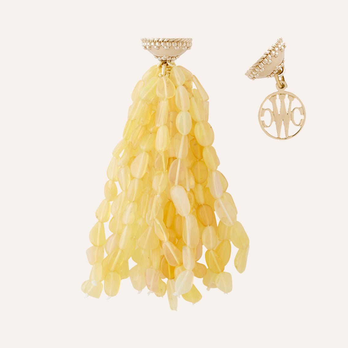 Helen Ethiopian Yellow Opal Tassel