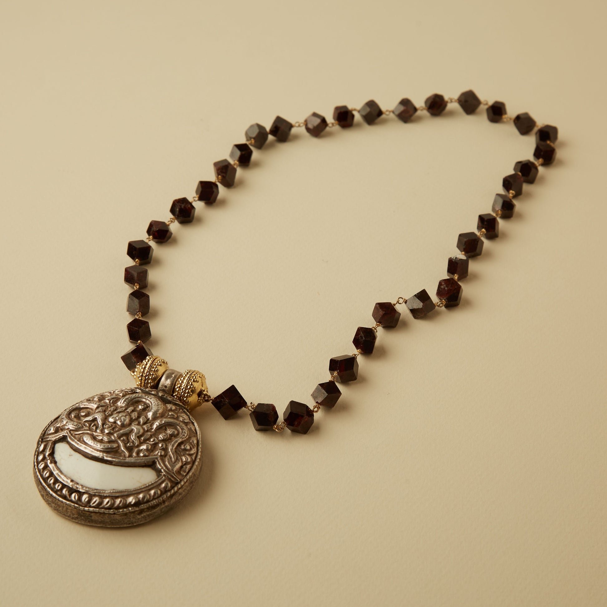 Caspian Nancy Red Garnet Necklace