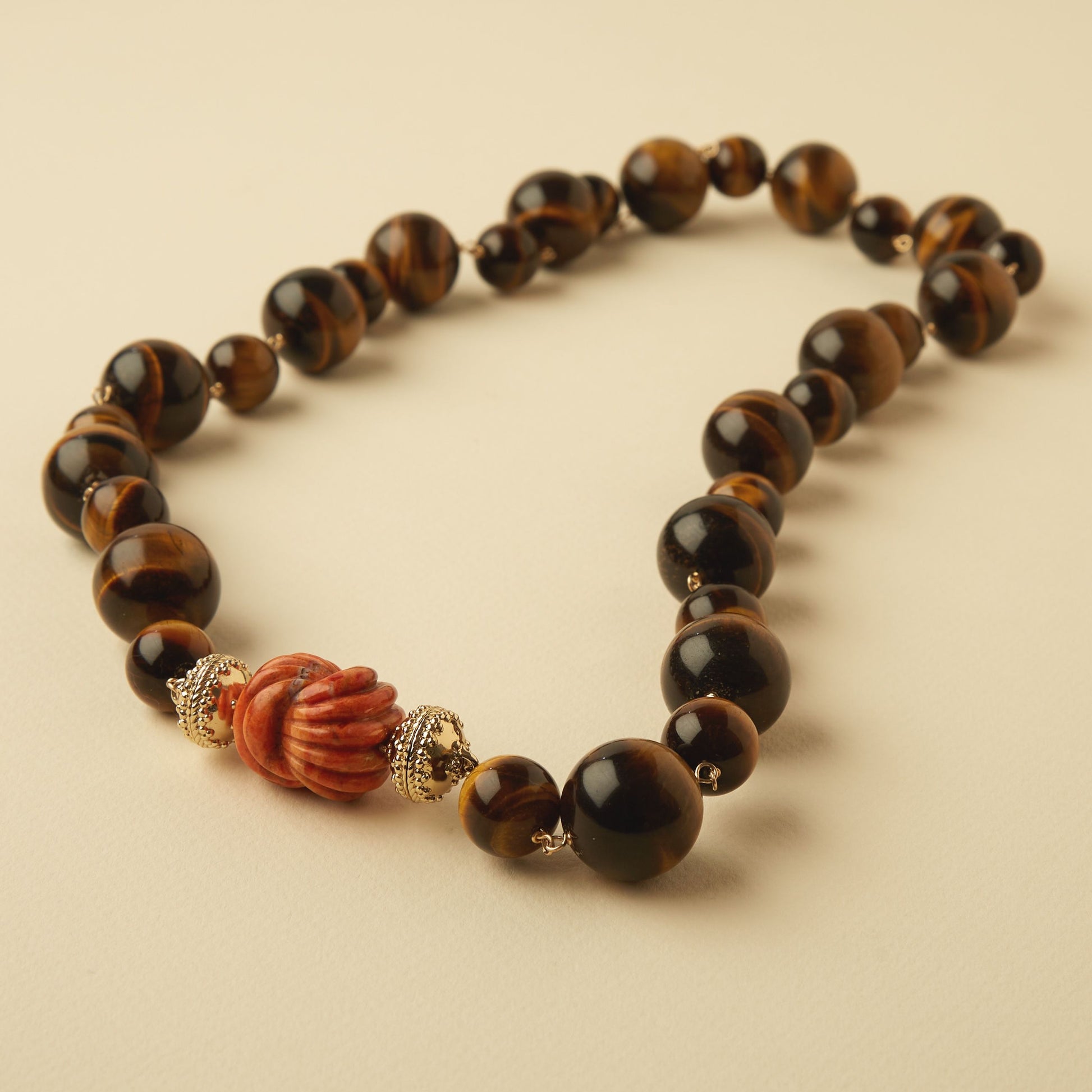 Caspian Victoire 14mm-20mm Tiger's Eye Necklace