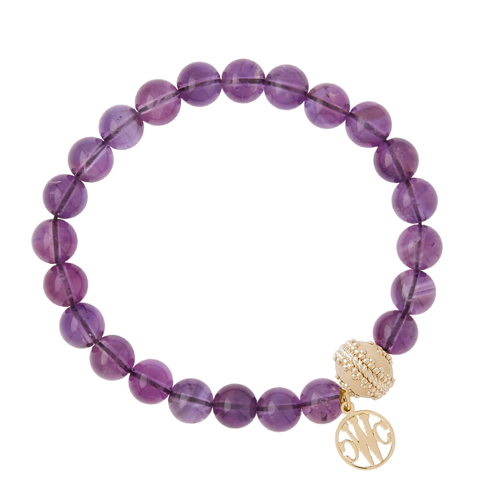 Victoire Amethyst 8mm Stretch Bracelet