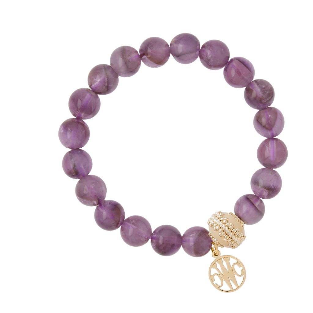 Victoire Amethyst 10mm Stretch Bracelet