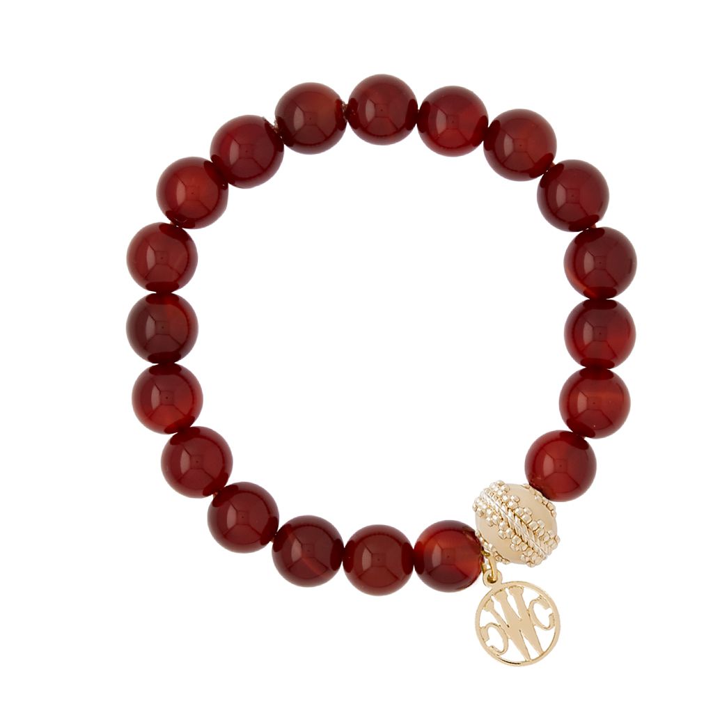Victoire Carnelian 10mm Stretch Bracelet
