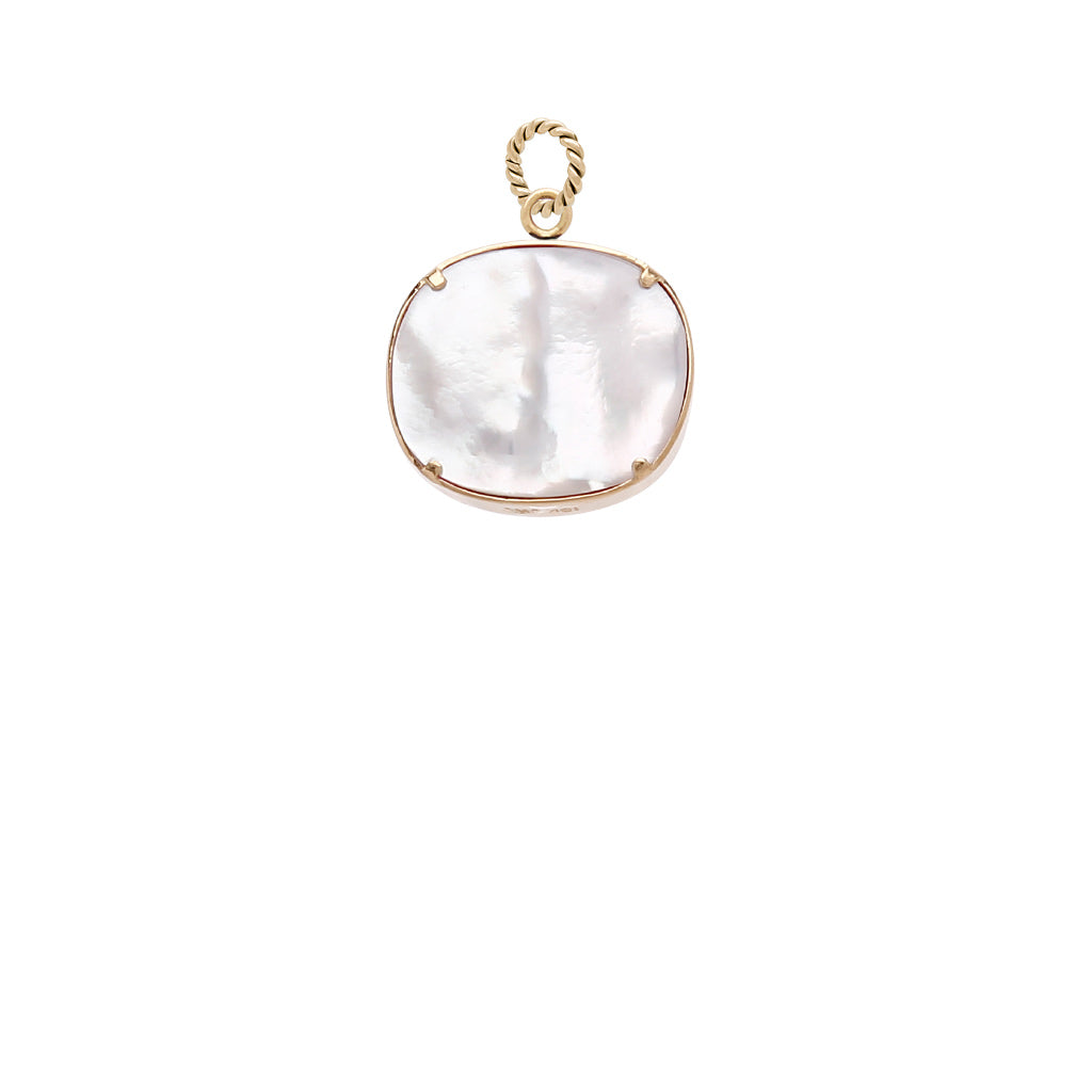 18K Classic Chariot Italian Glass Charm