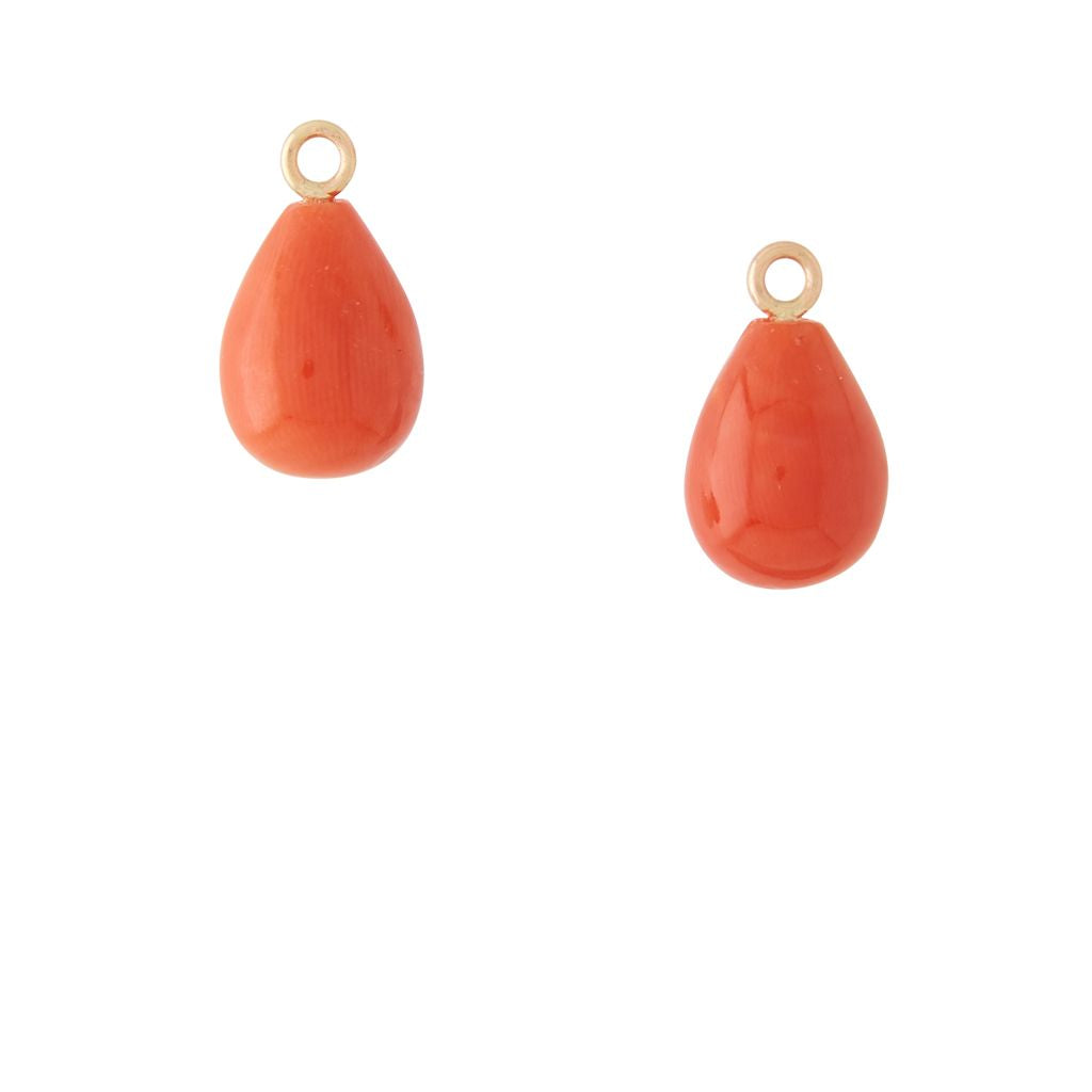 Red Coral Earring Drops